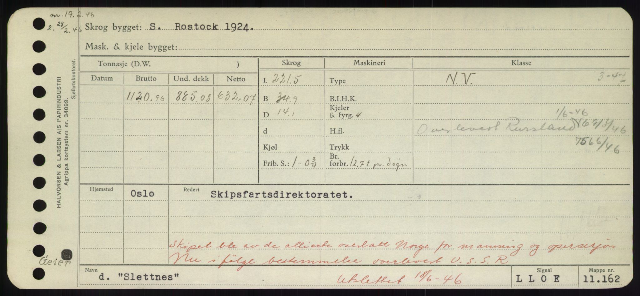 Sjøfartsdirektoratet med forløpere, Skipsmålingen, RA/S-1627/H/Hd/L0034: Fartøy, Sk-Slå, s. 455