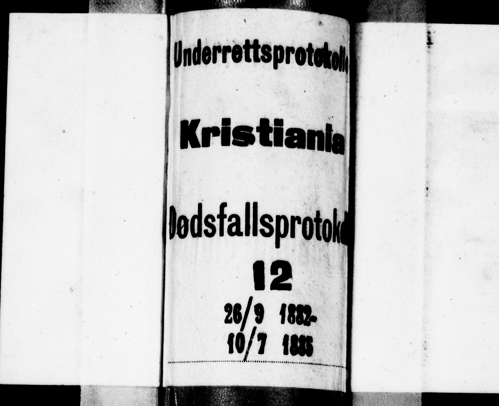 Oslo skifterett, SAO/A-10383/G/Ga/Gaa/L0012: Dødsfallsprotokoll, 1882-1885