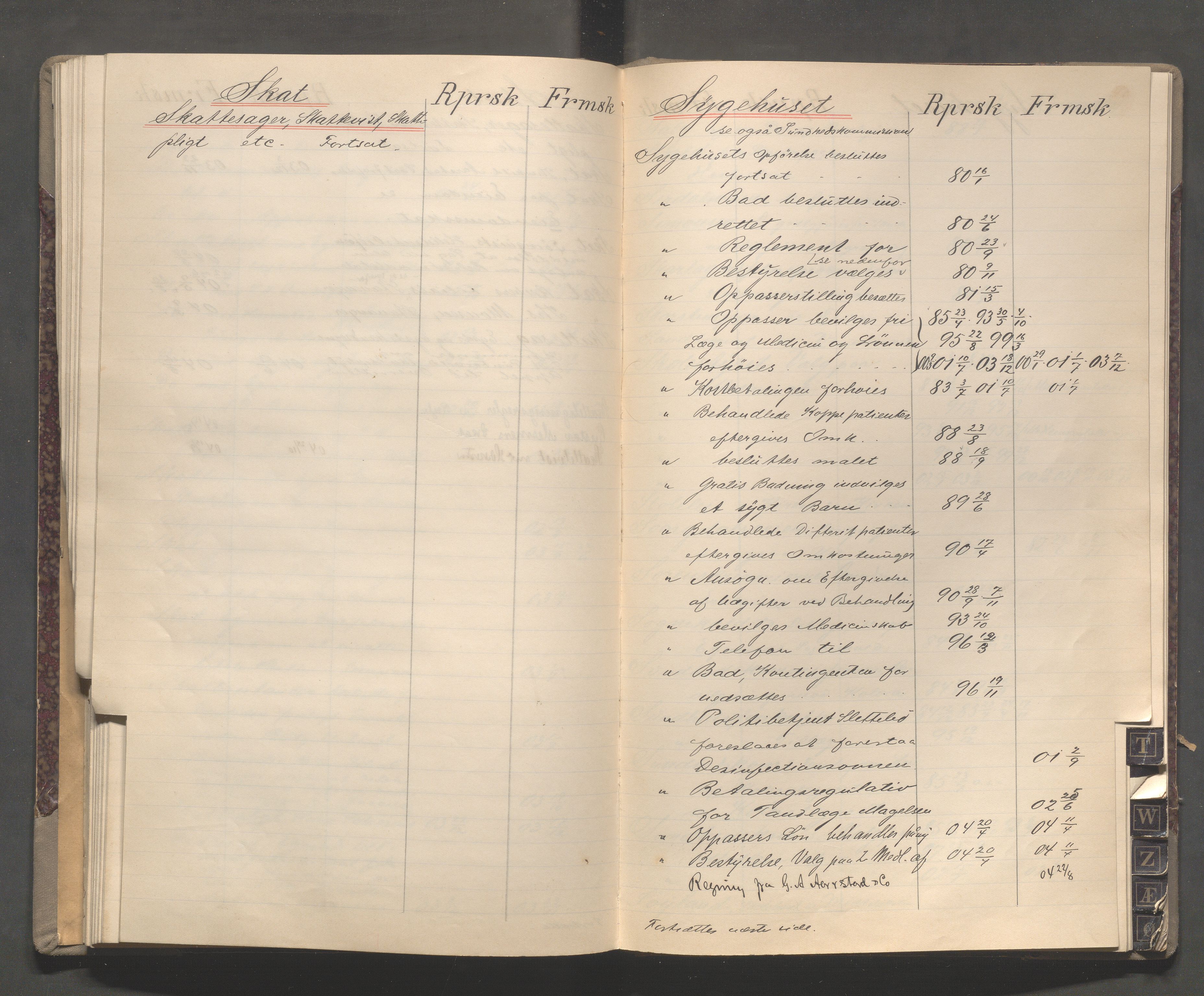 Egersund kommune (Ladested) - Formannskapet, IKAR/K-100502/C/Cb/L0001: Saksregister, 1880-1903, s. 98