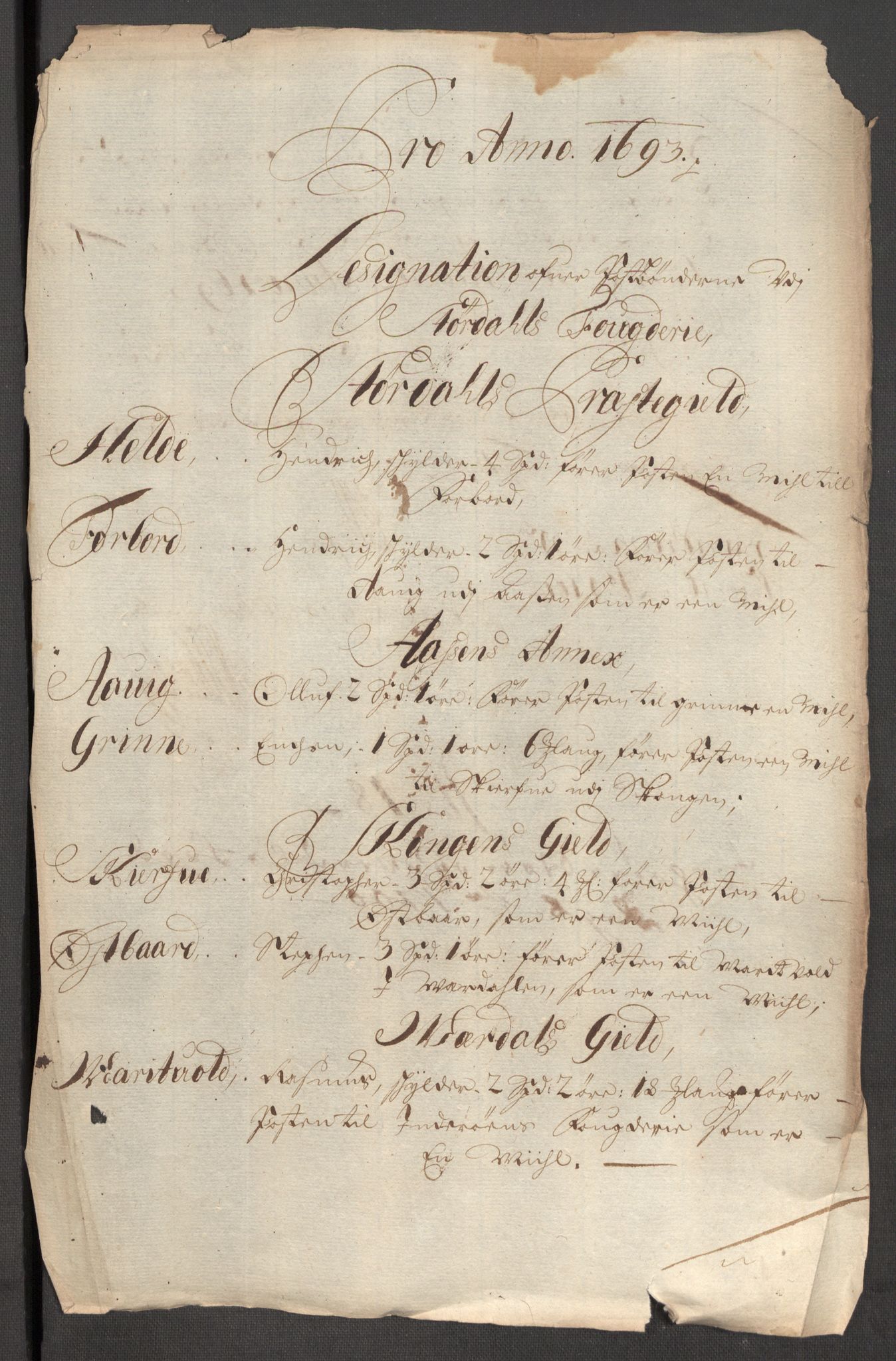Rentekammeret inntil 1814, Reviderte regnskaper, Fogderegnskap, AV/RA-EA-4092/R62/L4192: Fogderegnskap Stjørdal og Verdal, 1700, s. 248