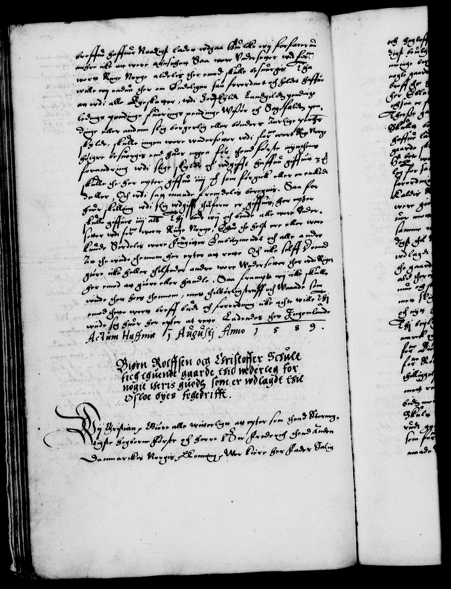 Danske Kanselli 1572-1799, RA/EA-3023/F/Fc/Fca/Fcaa/L0002: Norske registre (mikrofilm), 1588-1596, s. 57b