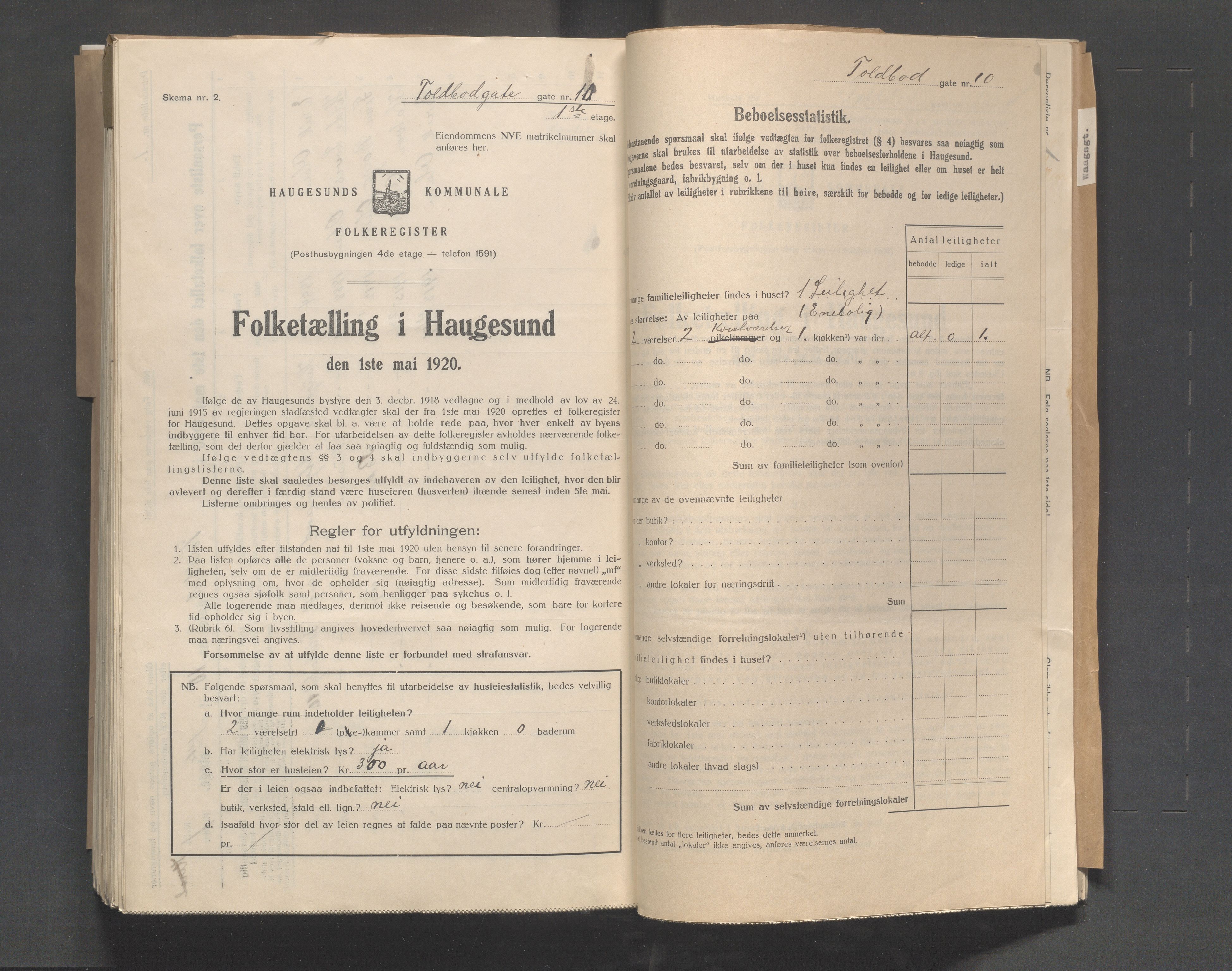 IKAR, Kommunal folketelling 1.5.1920 for Haugesund, 1920, s. 7125