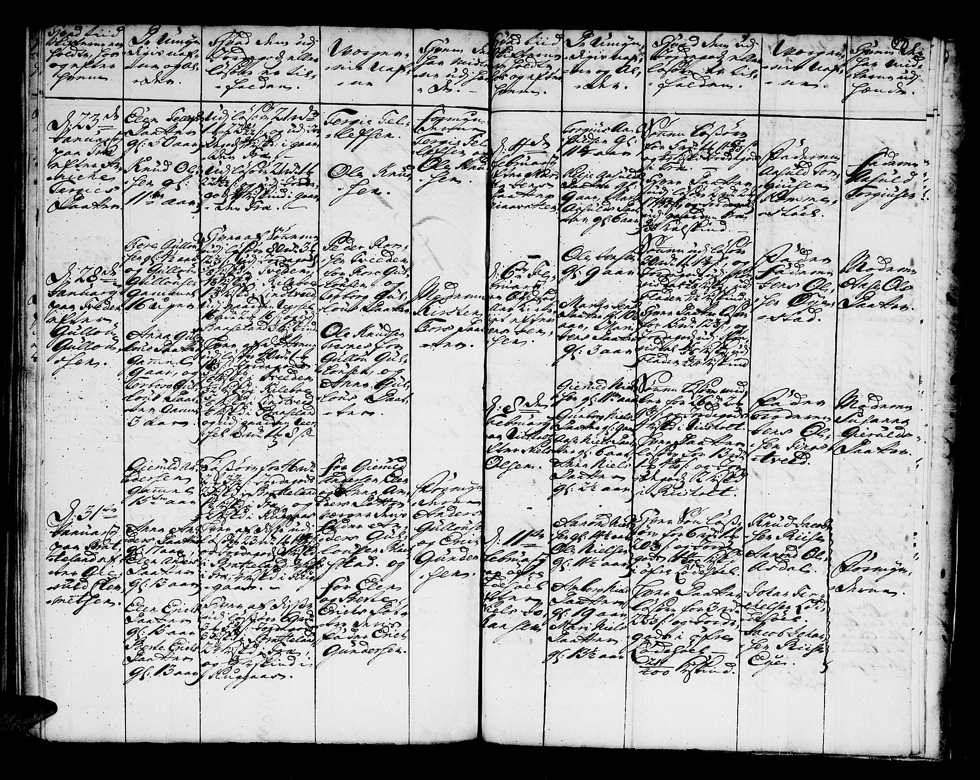 Nedenes sorenskriveri før 1824, SAK/1221-0007/H/Hc/L0061: Skifteprotokoll uten register nr 45, 1731-1737, s. 96b-97a