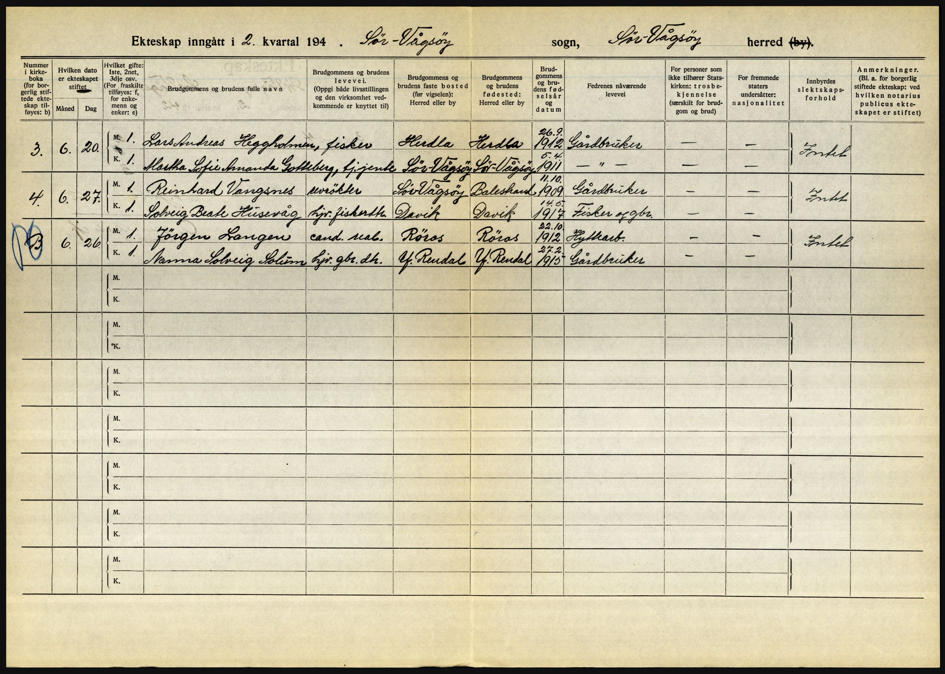 Statistisk sentralbyrå, Sosiodemografiske emner, Befolkning, AV/RA-S-2228/D/Df/Dfe/Dfeb/L0031: Sogn og Fjordane, 1942, s. 712