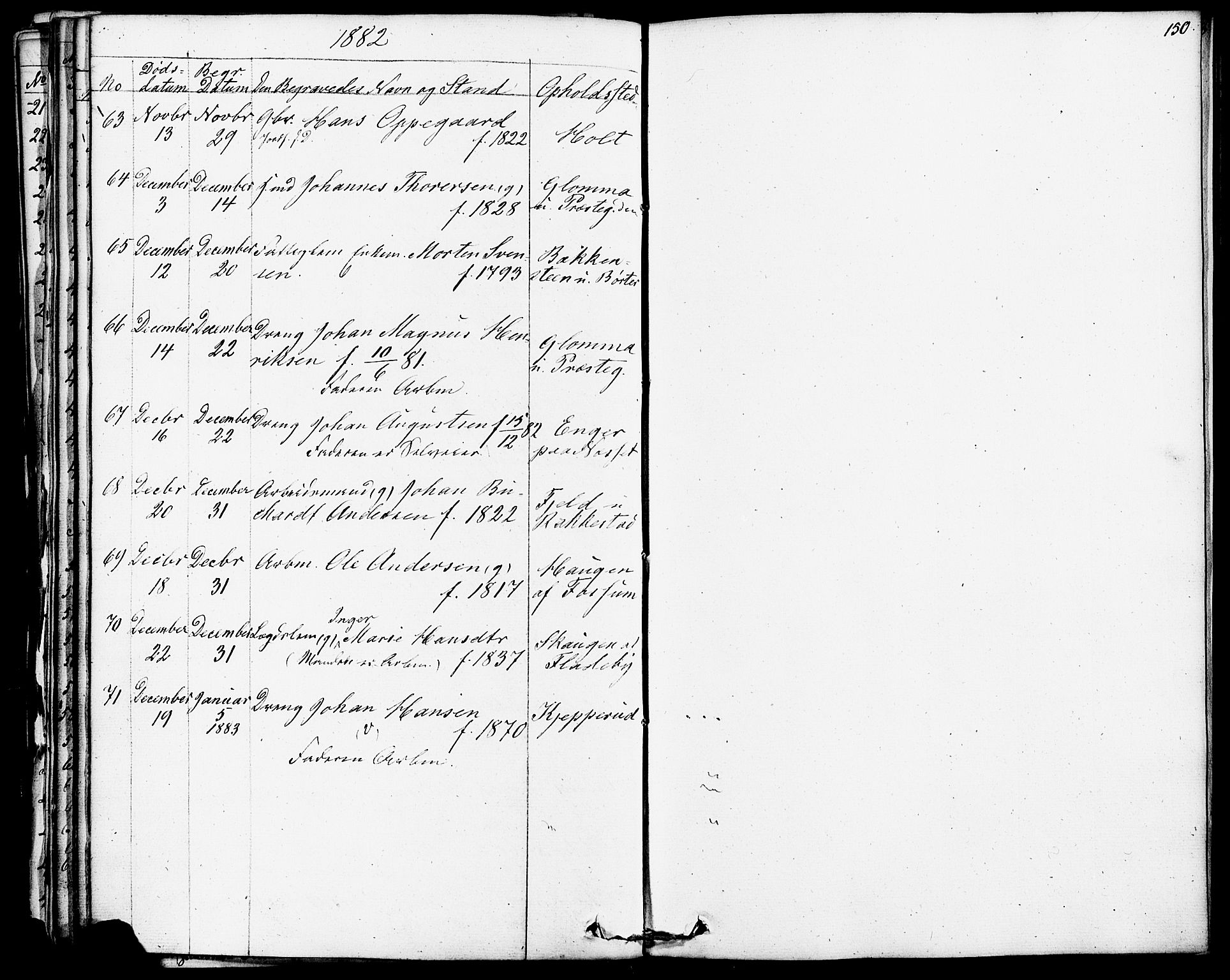 Enebakk prestekontor Kirkebøker, SAO/A-10171c/F/Fa/L0013: Ministerialbok nr. I 13, 1832-1882, s. 150