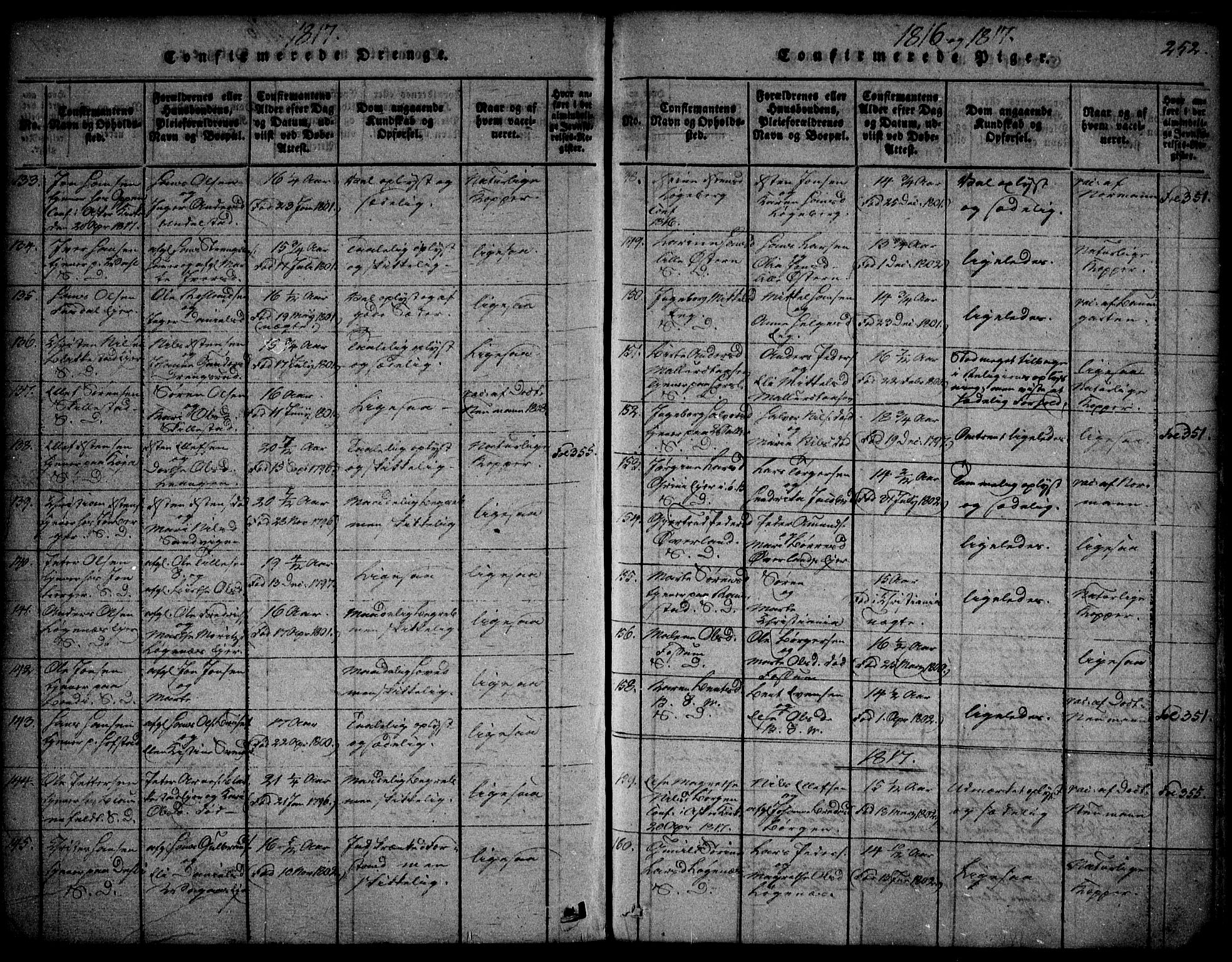 Asker prestekontor Kirkebøker, AV/SAO-A-10256a/F/Fa/L0006: Ministerialbok nr. I 6, 1814-1824, s. 252
