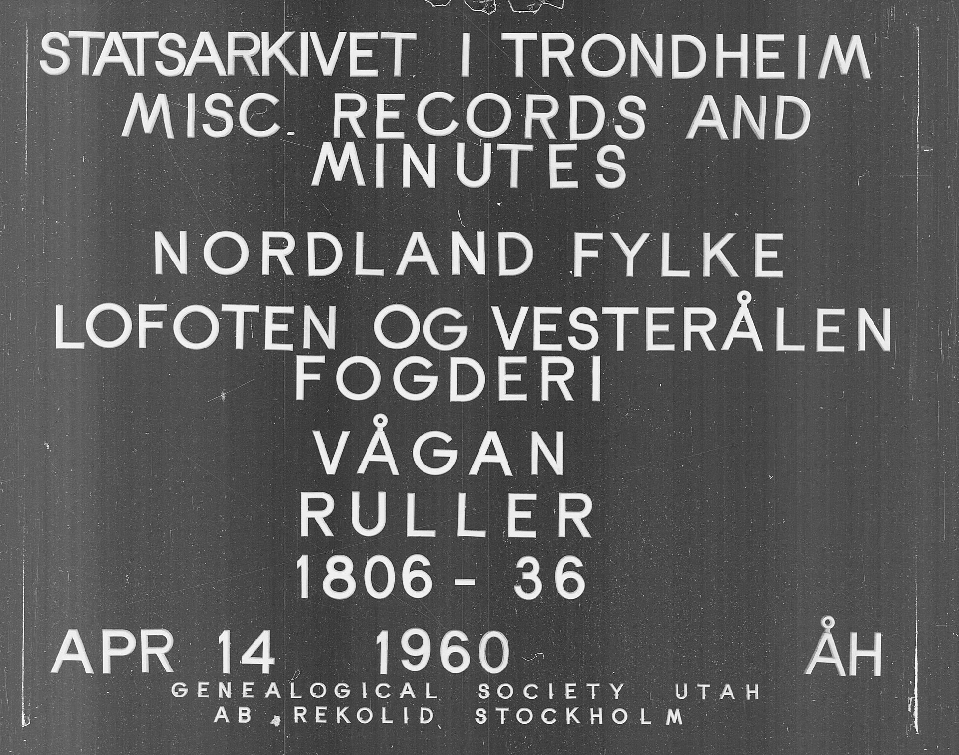 Fylkesmannen i Nordland, AV/SAT-A-0499/1.1/R/Ra/L0024: Innrulleringsmanntall for Vågan, 1806-1836, s. 1