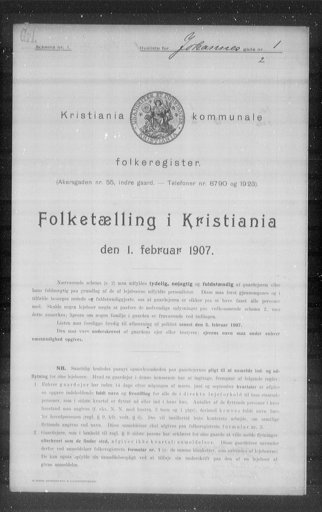 OBA, Kommunal folketelling 1.2.1907 for Kristiania kjøpstad, 1907, s. 23941