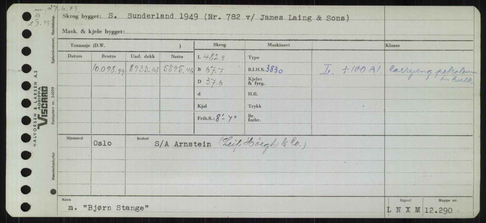 Sjøfartsdirektoratet med forløpere, Skipsmålingen, AV/RA-S-1627/H/Hb/L0001: Fartøy, A-D, s. 269