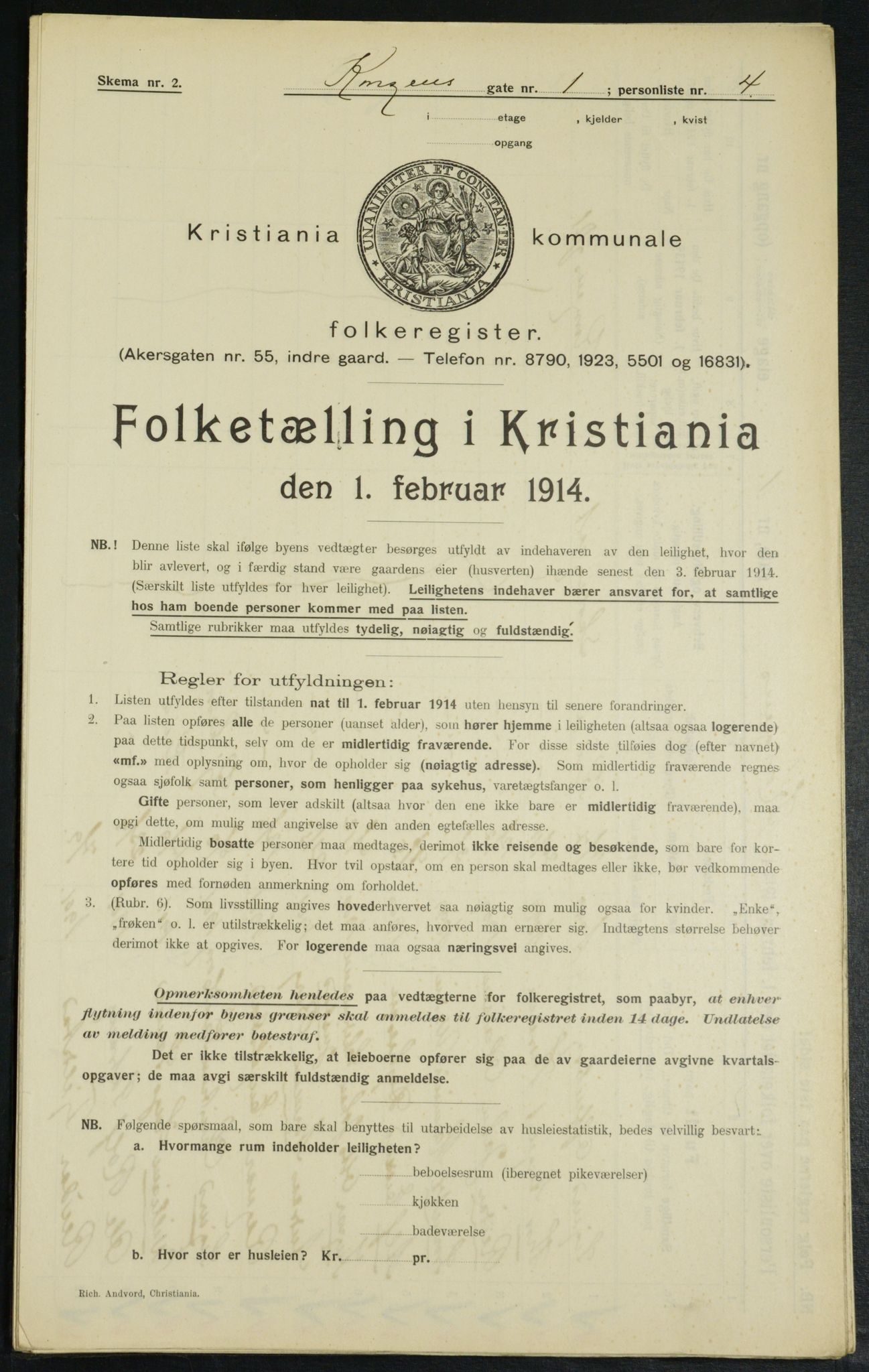 OBA, Kommunal folketelling 1.2.1914 for Kristiania, 1914, s. 52387