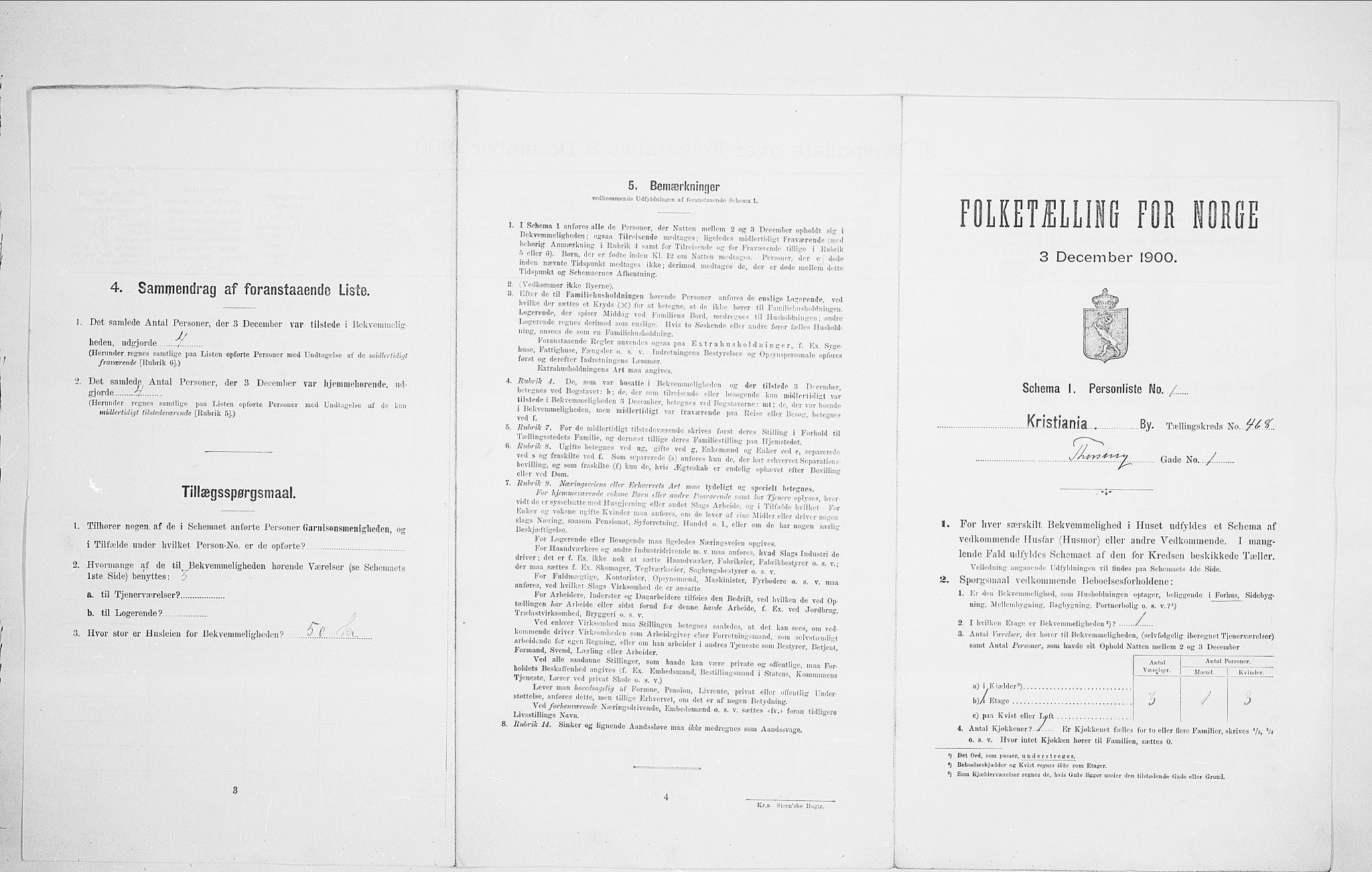 SAO, Folketelling 1900 for 0301 Kristiania kjøpstad, 1900, s. 97898