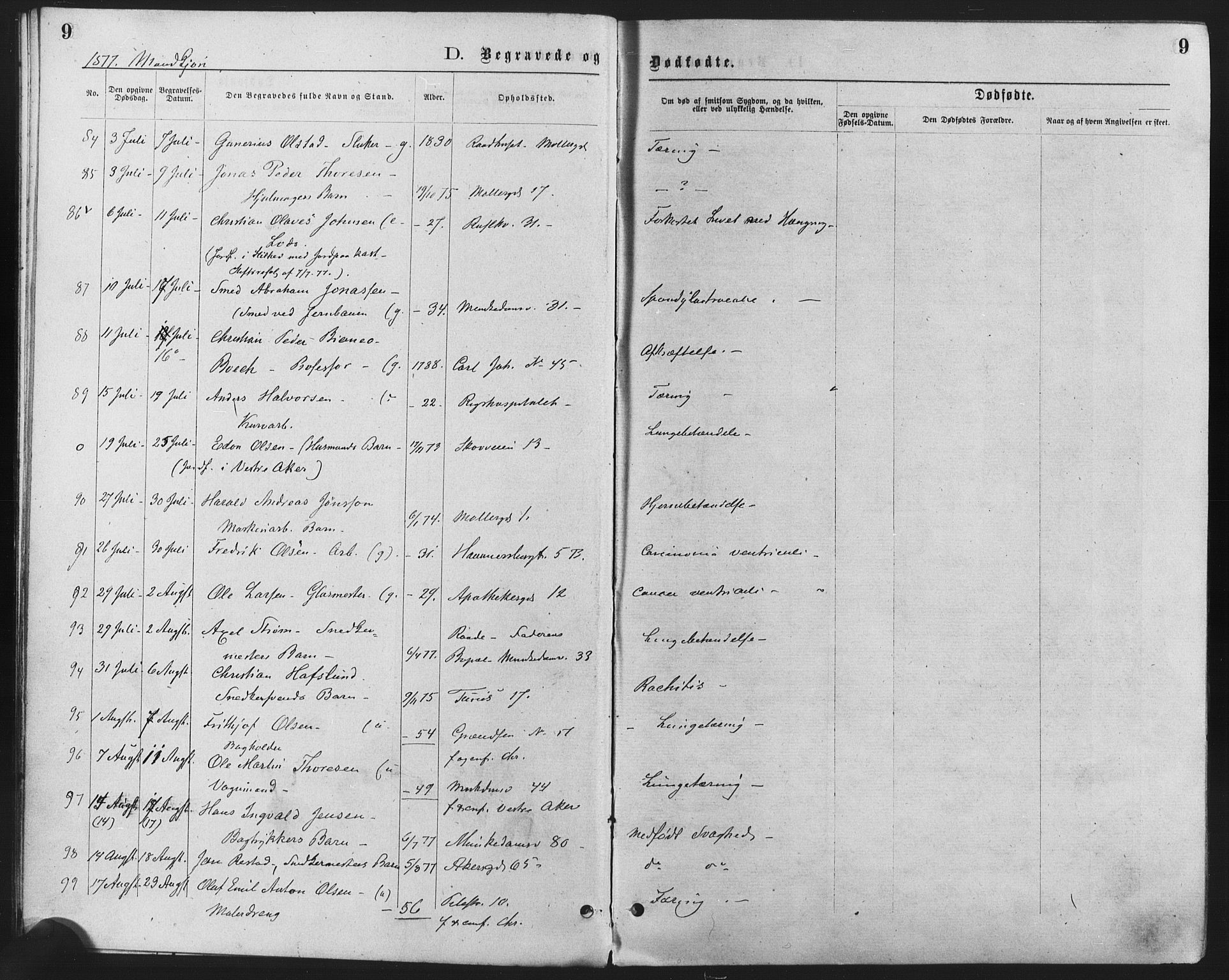 Trefoldighet prestekontor Kirkebøker, AV/SAO-A-10882/F/Fd/L0002: Ministerialbok nr. IV 2, 1877-1885, s. 9