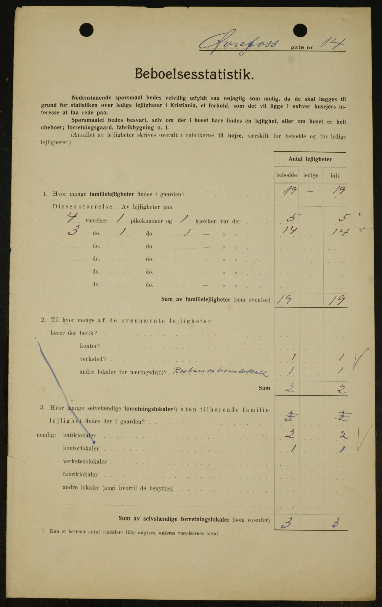 OBA, Kommunal folketelling 1.2.1909 for Kristiania kjøpstad, 1909, s. 117735