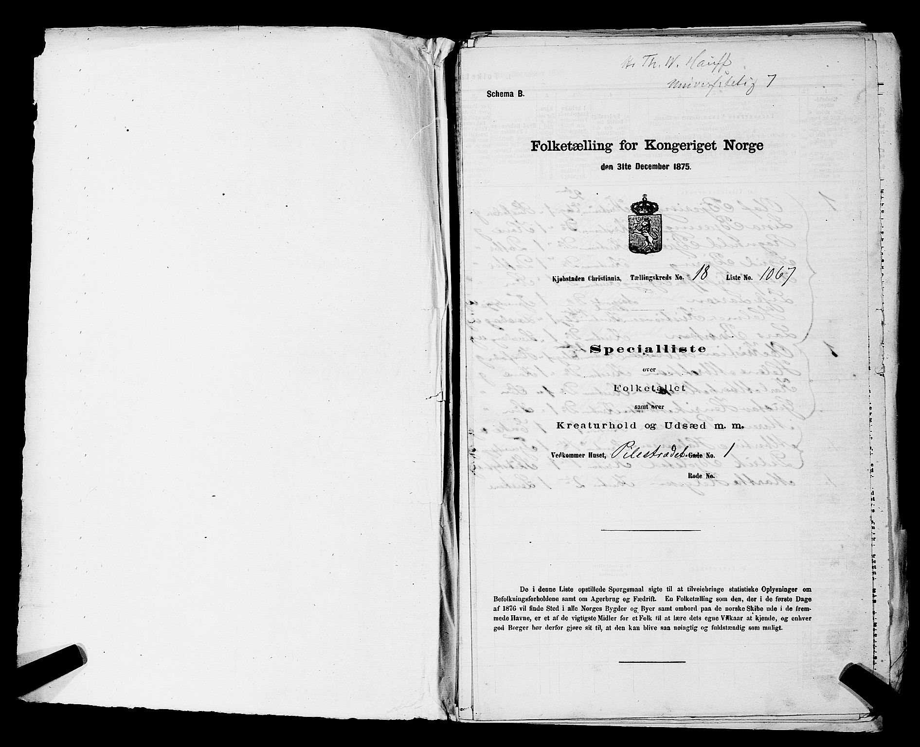 RA, Folketelling 1875 for 0301 Kristiania kjøpstad, 1875, s. 3355