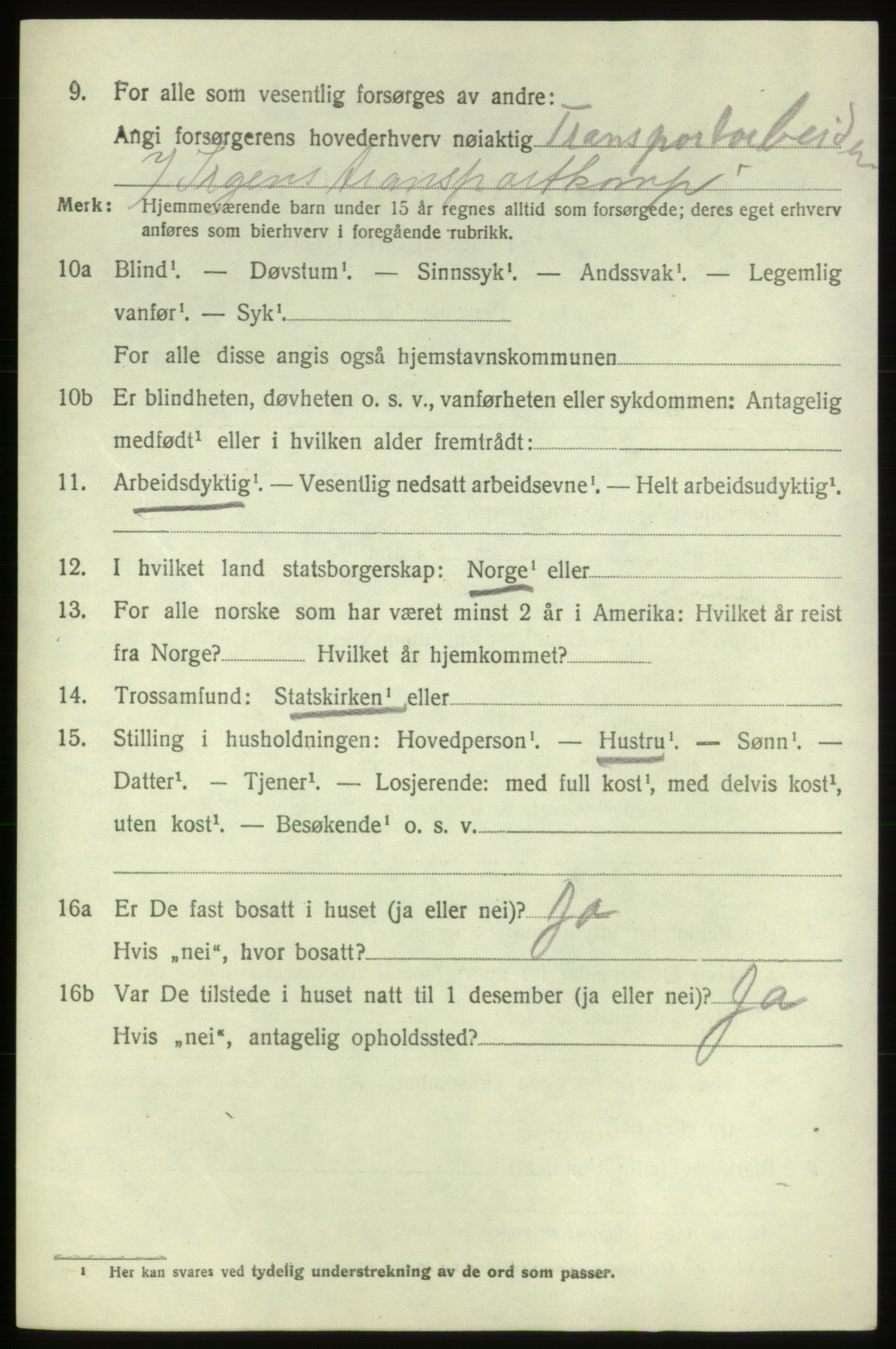 SAB, Folketelling 1920 for 1223 Tysnes herred, 1920, s. 7669