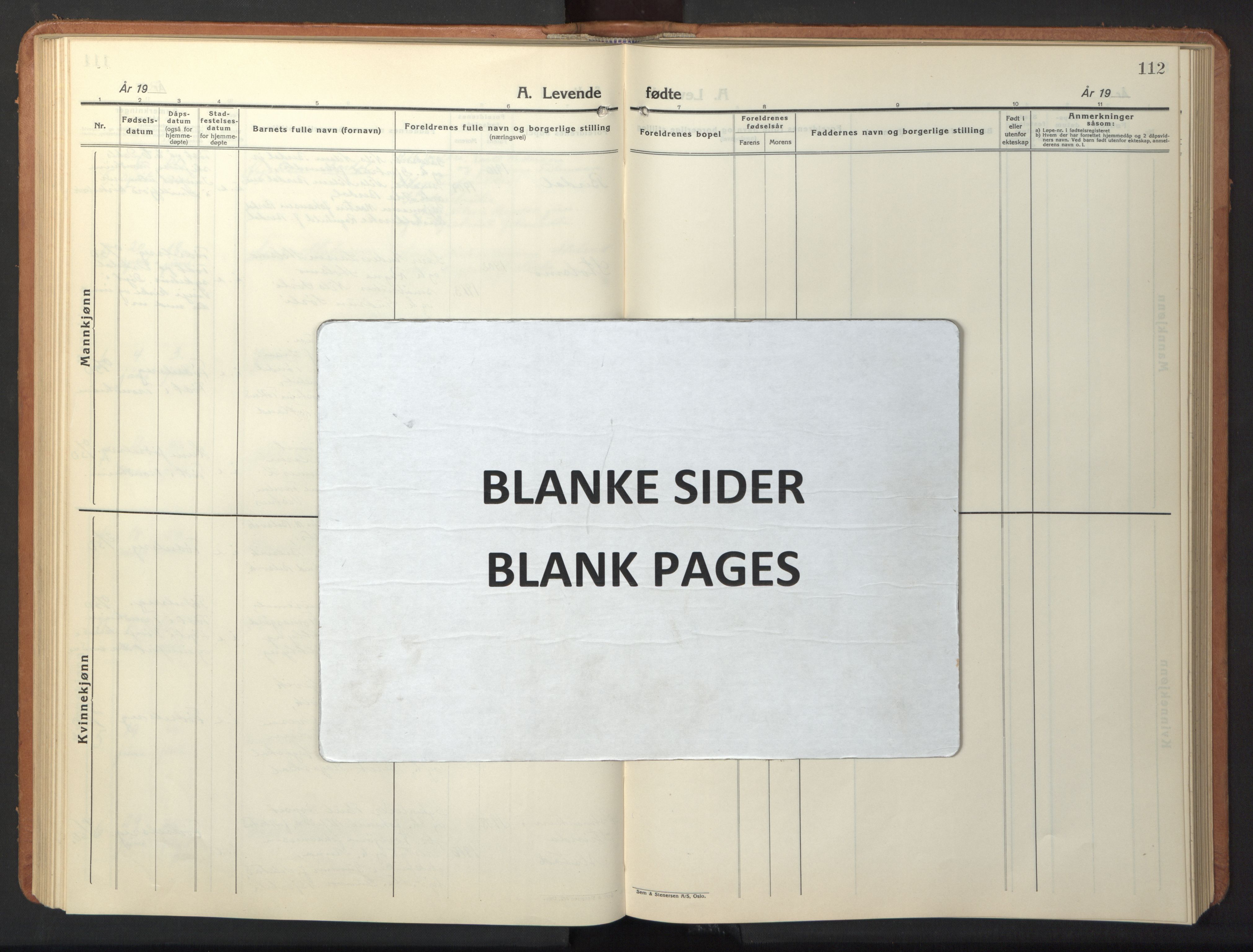 Ministerialprotokoller, klokkerbøker og fødselsregistre - Sør-Trøndelag, AV/SAT-A-1456/630/L0508: Klokkerbok nr. 630C06, 1933-1950, s. 112