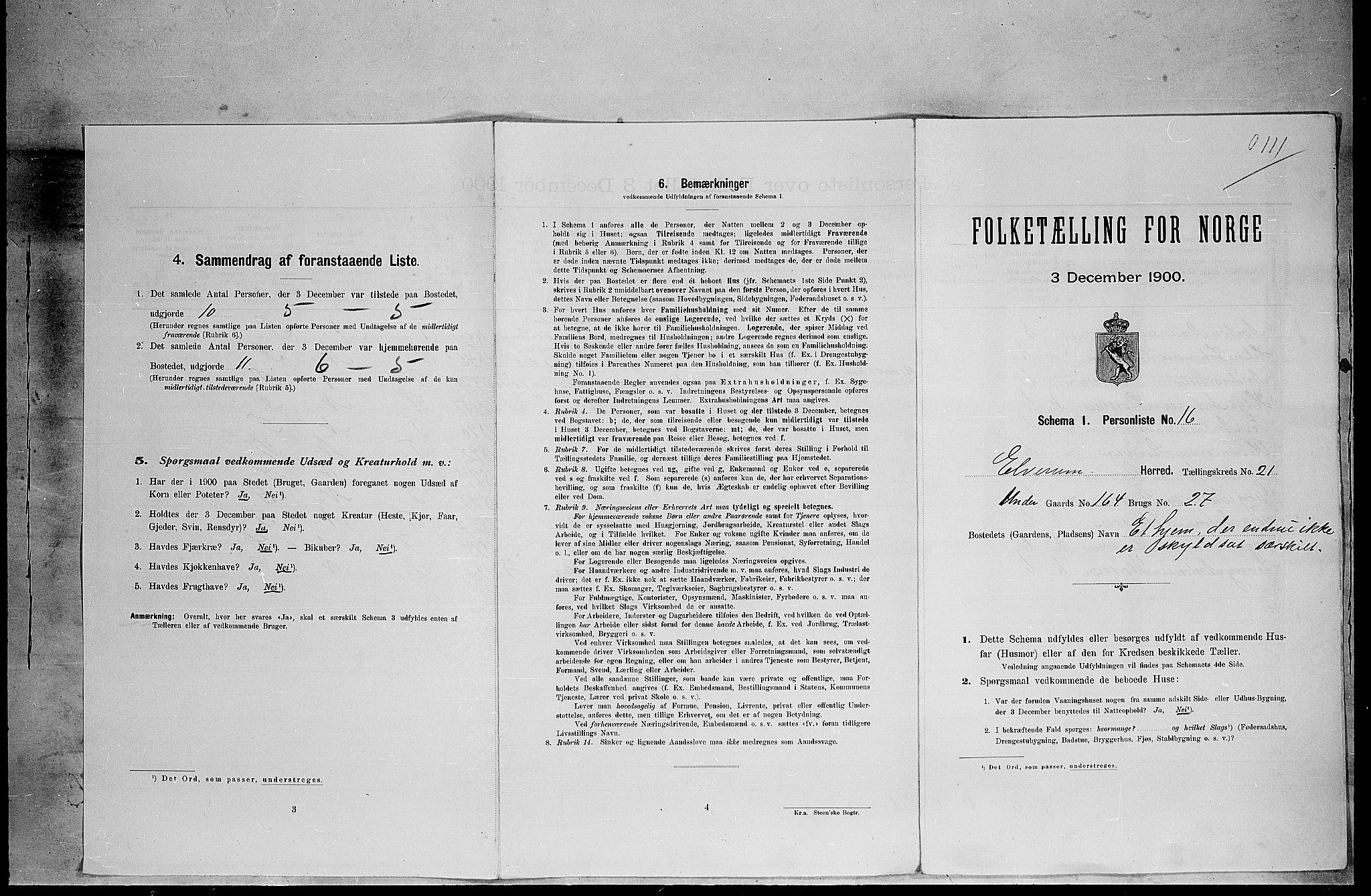 SAH, Folketelling 1900 for 0427 Elverum herred, 1900, s. 2758