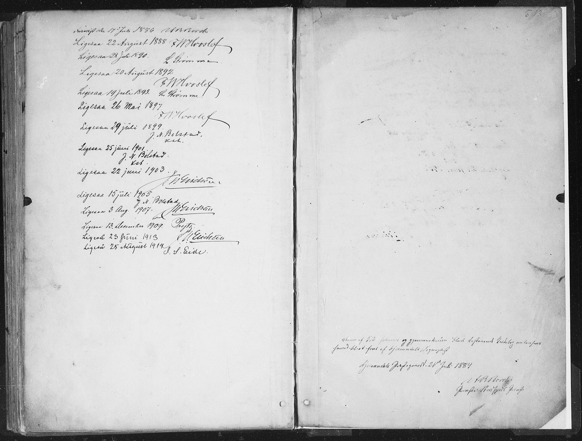 Hornindal sokneprestembete, AV/SAB-A-82401/H/Haa/Haaa/L0003/0002: Ministerialbok nr. A 3B, 1885-1917
