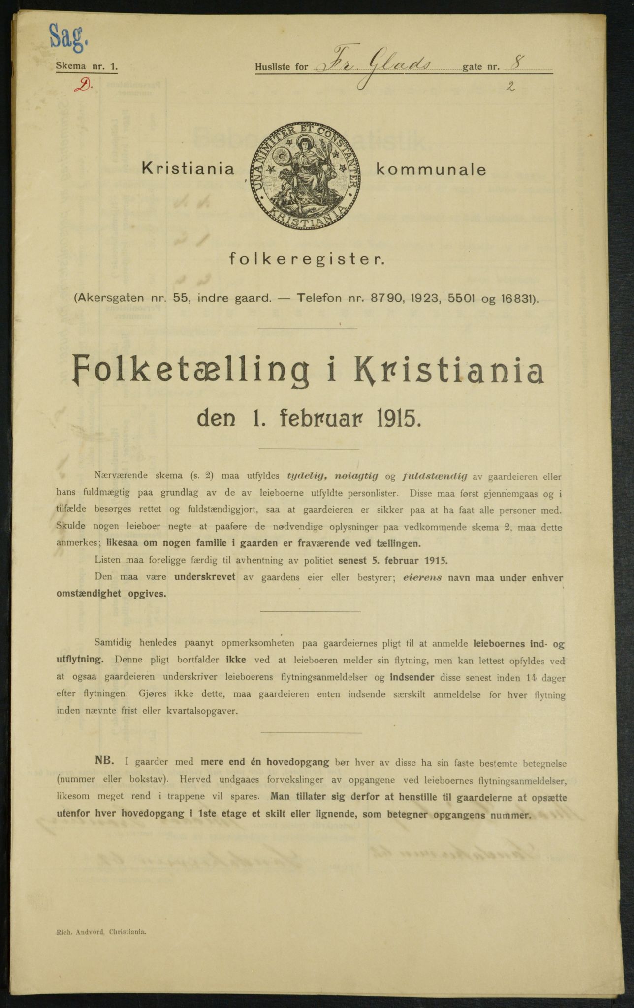 OBA, Kommunal folketelling 1.2.1915 for Kristiania, 1915, s. 26028