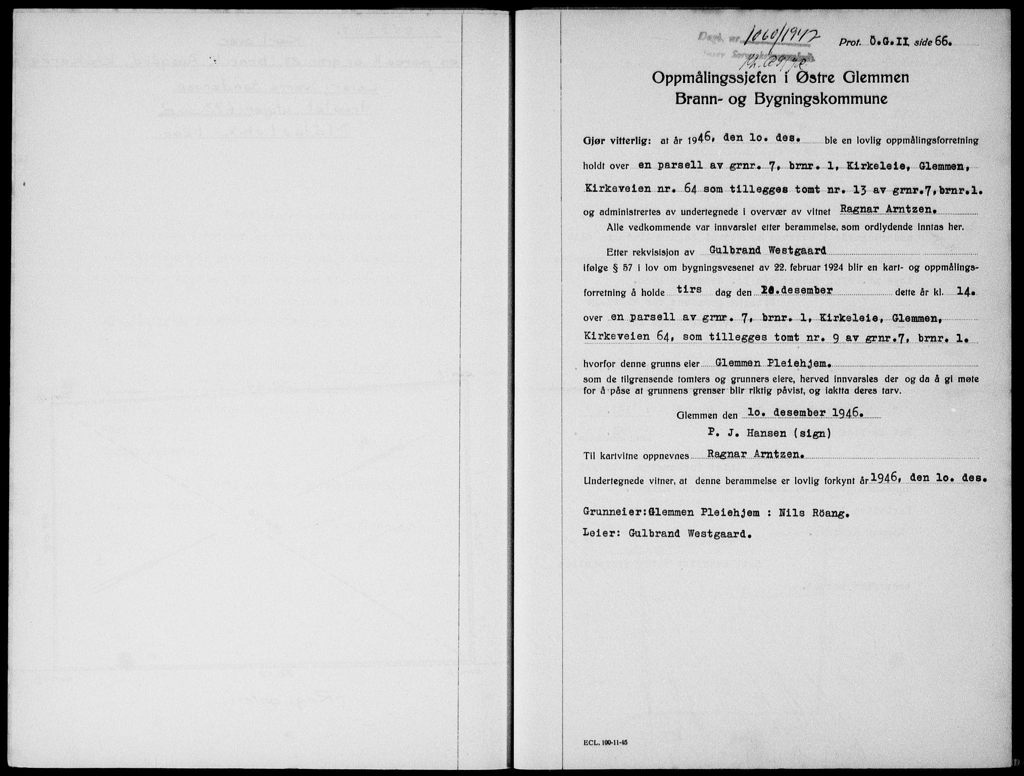 Onsøy sorenskriveri, SAO/A-10474/G/Ga/Gab/L0019b: Pantebok nr. II A-19 B, 1947-1947, Dagboknr: 1060/1947