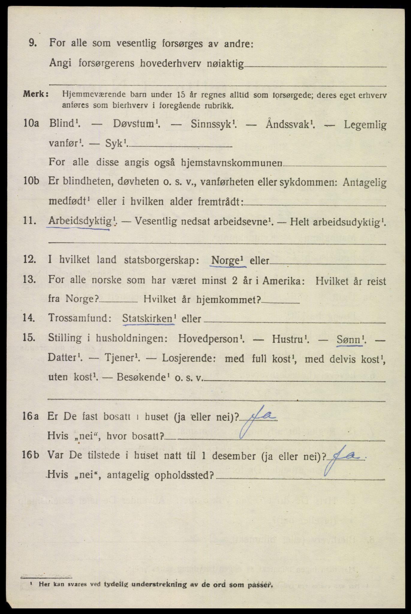SAK, Folketelling 1920 for 1039 Herad herred, 1920, s. 1287