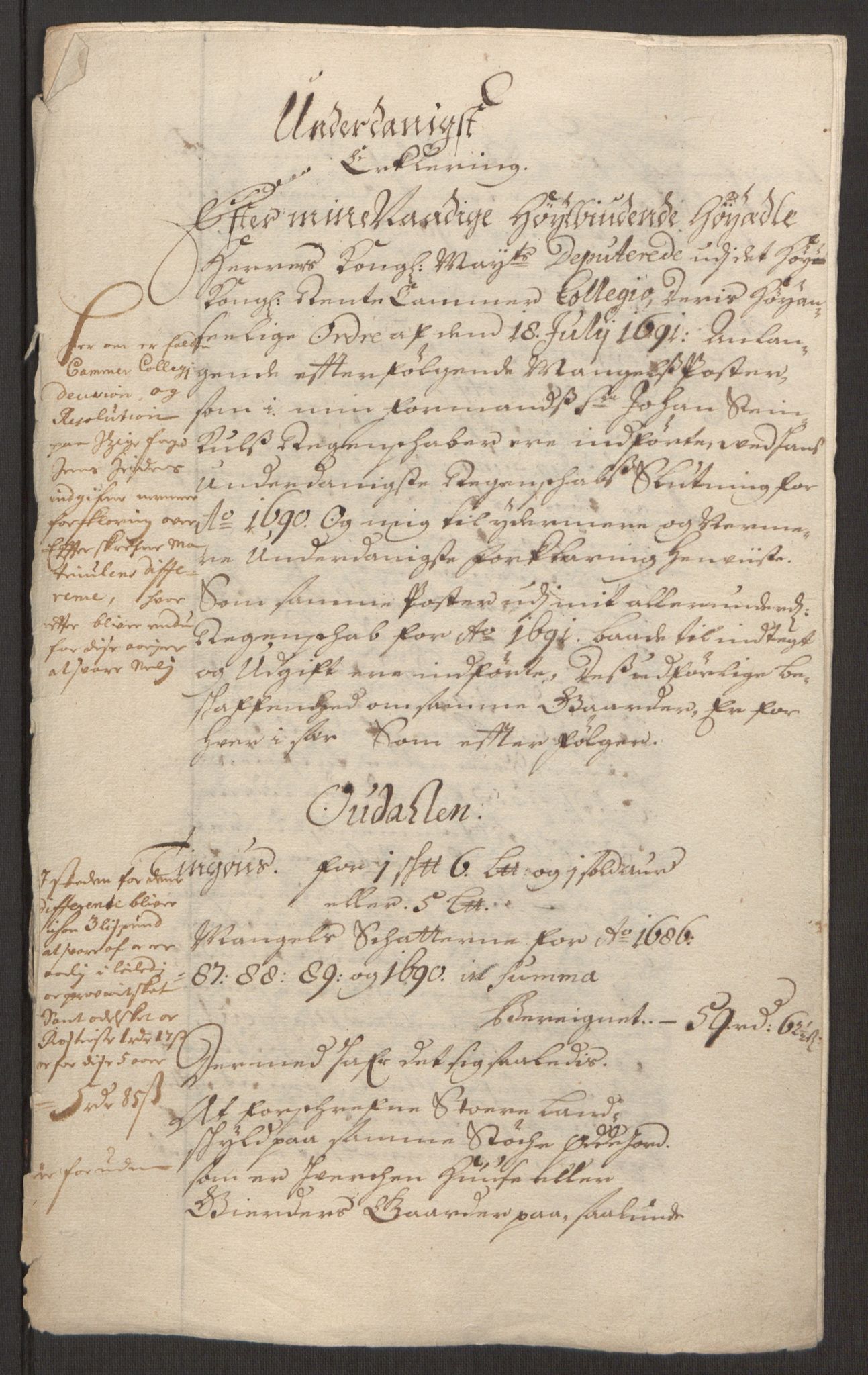 Rentekammeret inntil 1814, Reviderte regnskaper, Fogderegnskap, AV/RA-EA-4092/R13/L0830: Fogderegnskap Solør, Odal og Østerdal, 1692, s. 440