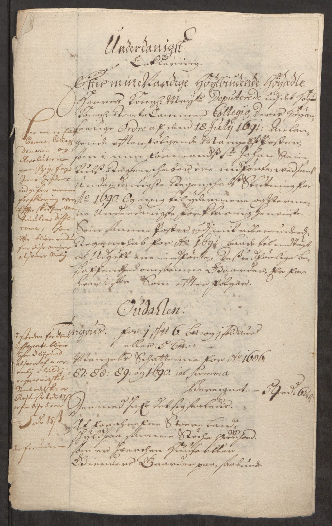 Rentekammeret inntil 1814, Reviderte regnskaper, Fogderegnskap, RA/EA-4092/R13/L0830: Fogderegnskap Solør, Odal og Østerdal, 1692, s. 440