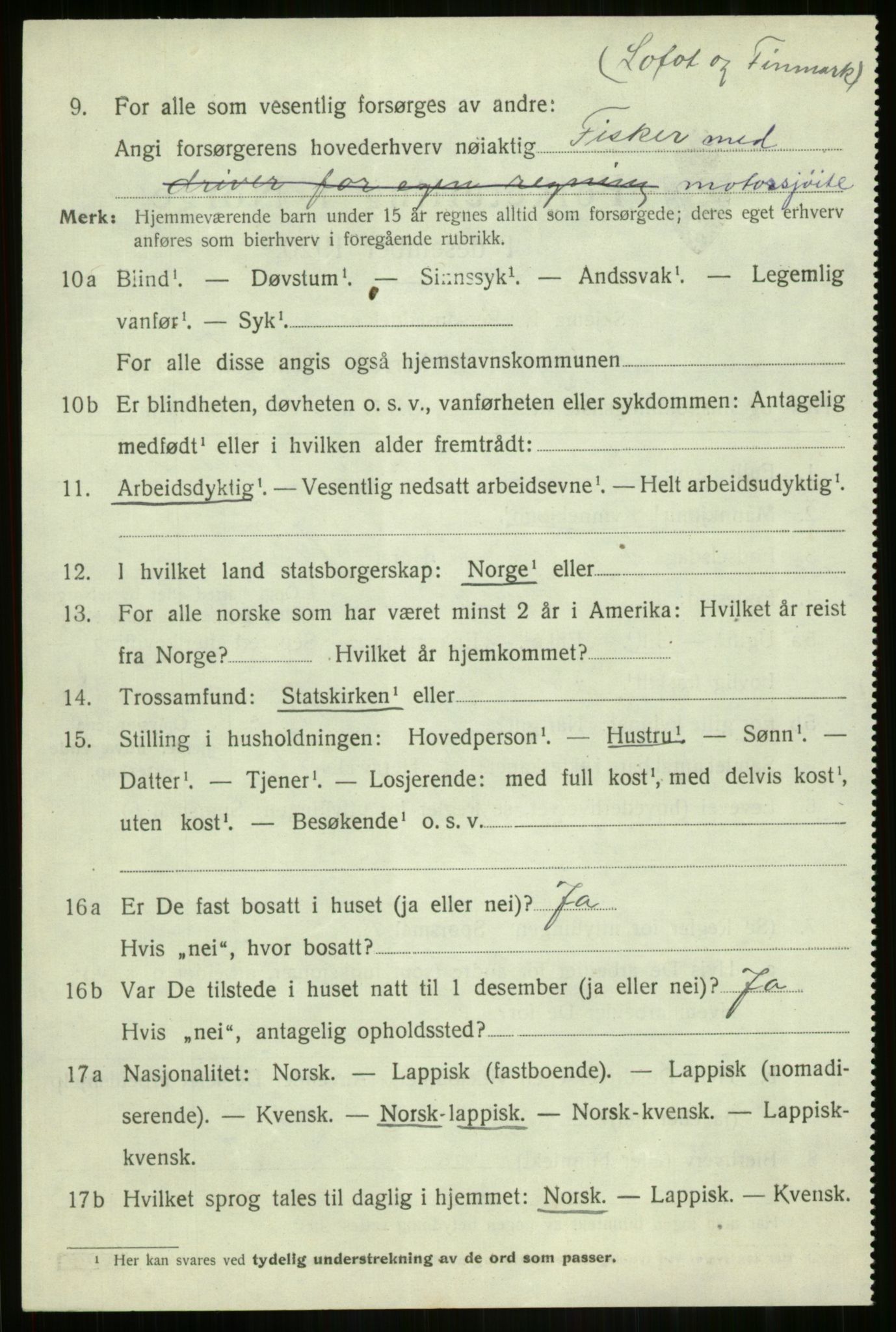 SATØ, Folketelling 1920 for 1926 Dyrøy herred, 1920, s. 1802