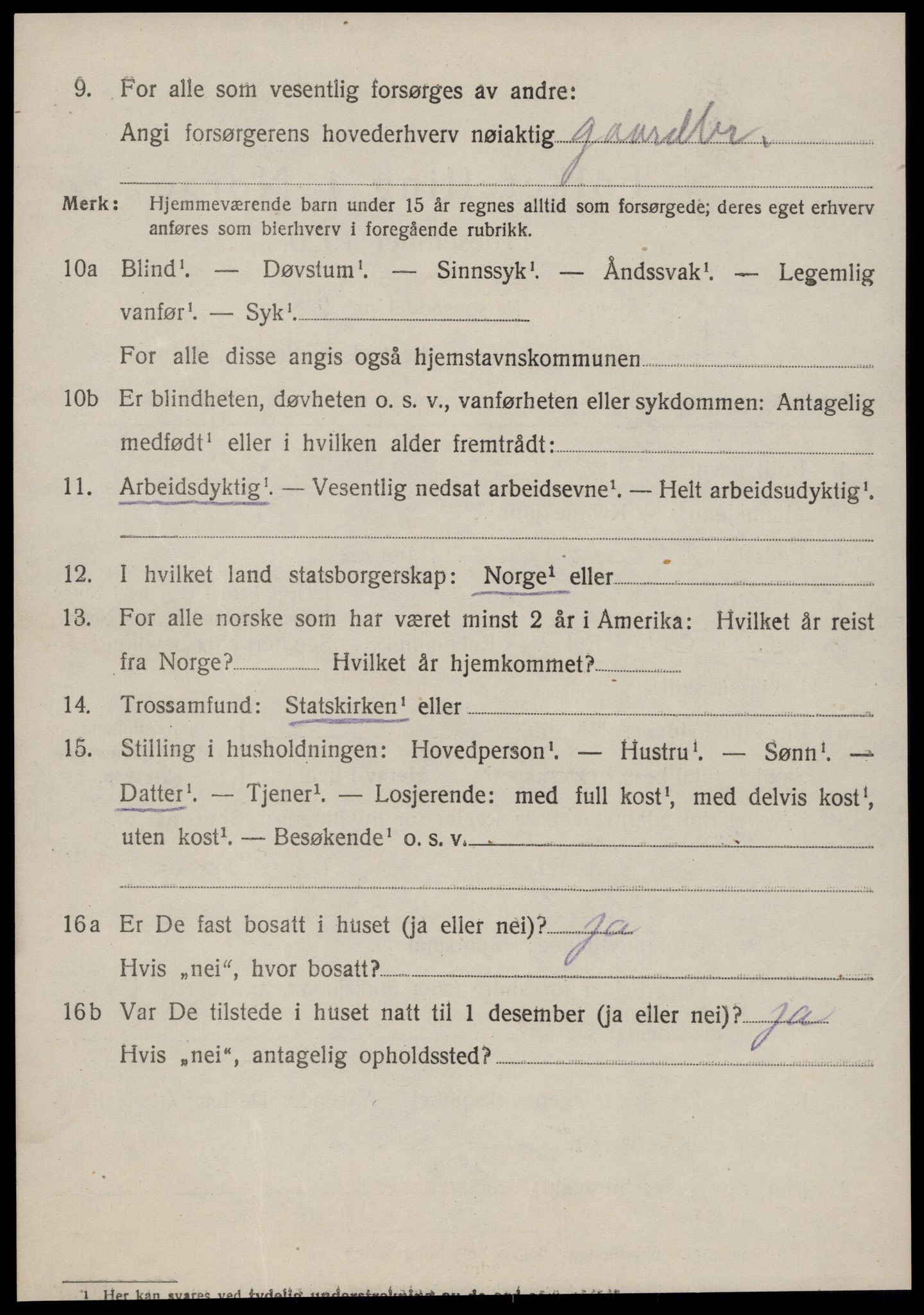 SAT, Folketelling 1920 for 1523 Sunnylven herred, 1920, s. 1885
