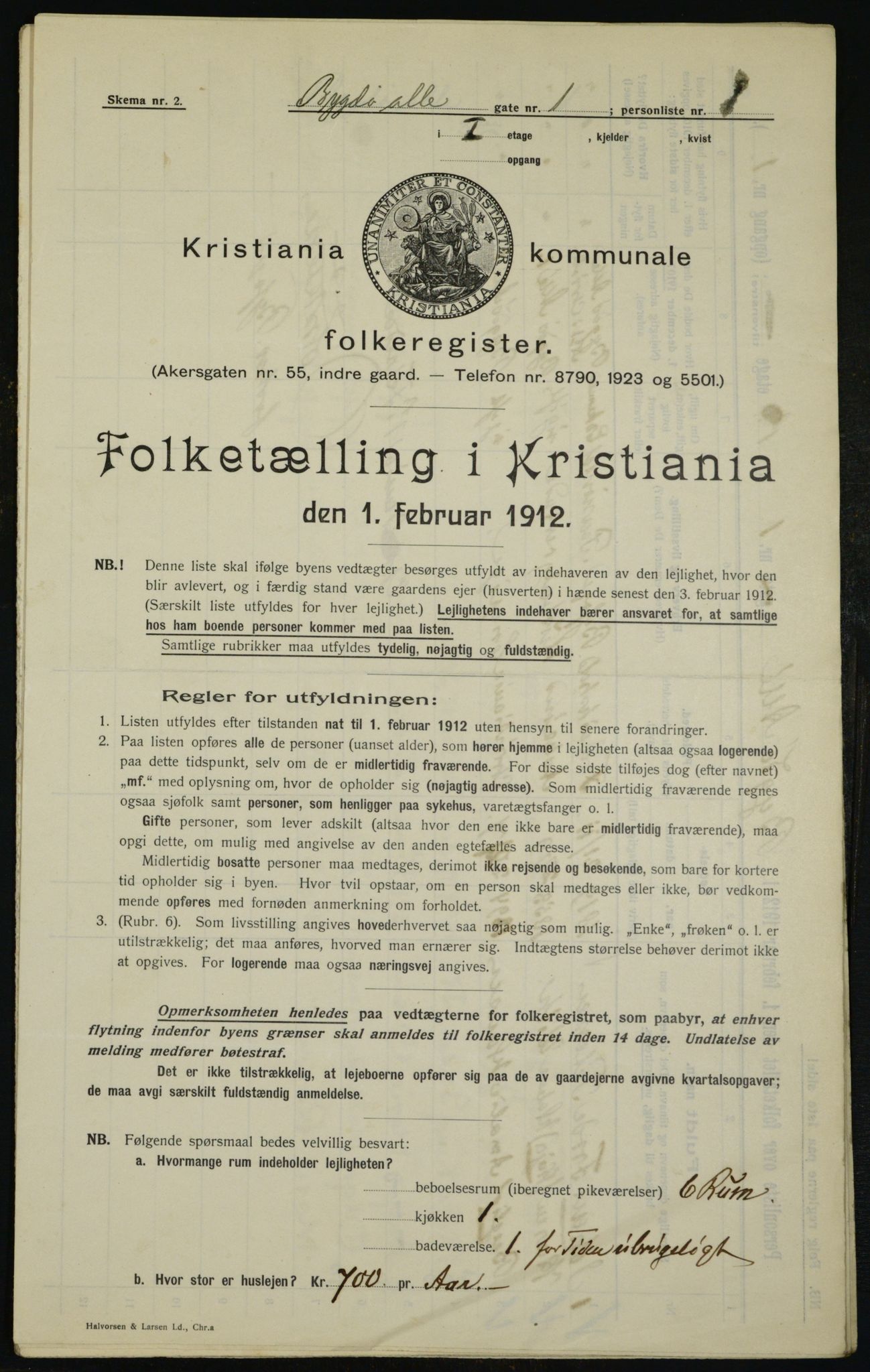 OBA, Kommunal folketelling 1.2.1912 for Kristiania, 1912, s. 10193