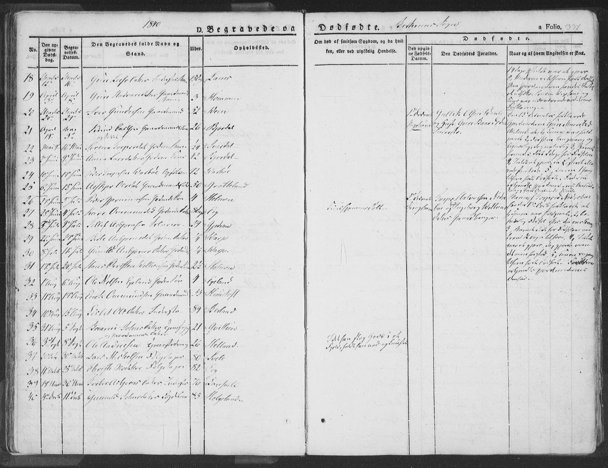Helleland sokneprestkontor, SAST/A-101810: Ministerialbok nr. A 6.2, 1834-1863, s. 337