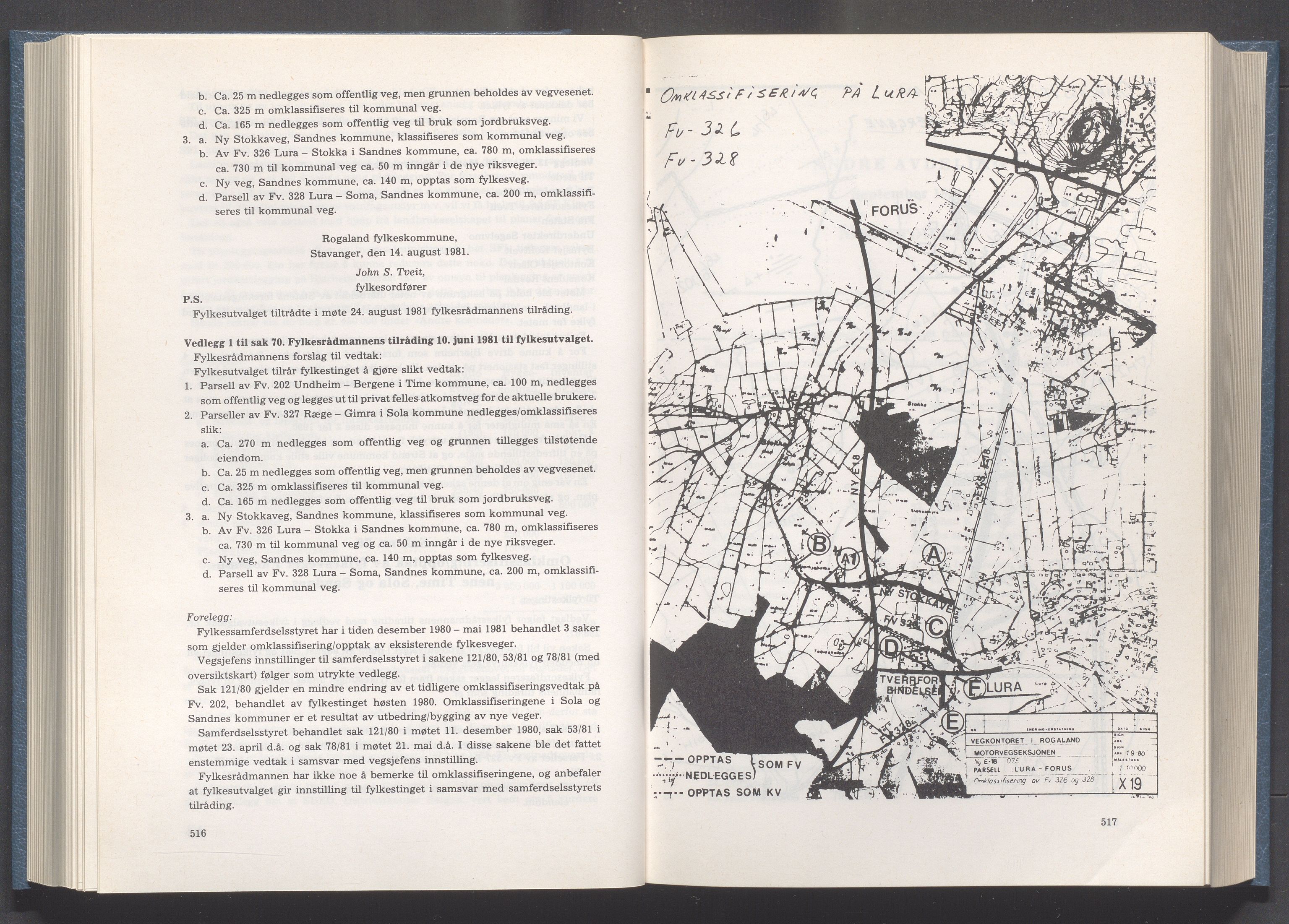 Rogaland fylkeskommune - Fylkesrådmannen , IKAR/A-900/A/Aa/Aaa/L0101: Møtebok , 1981, s. 516-517