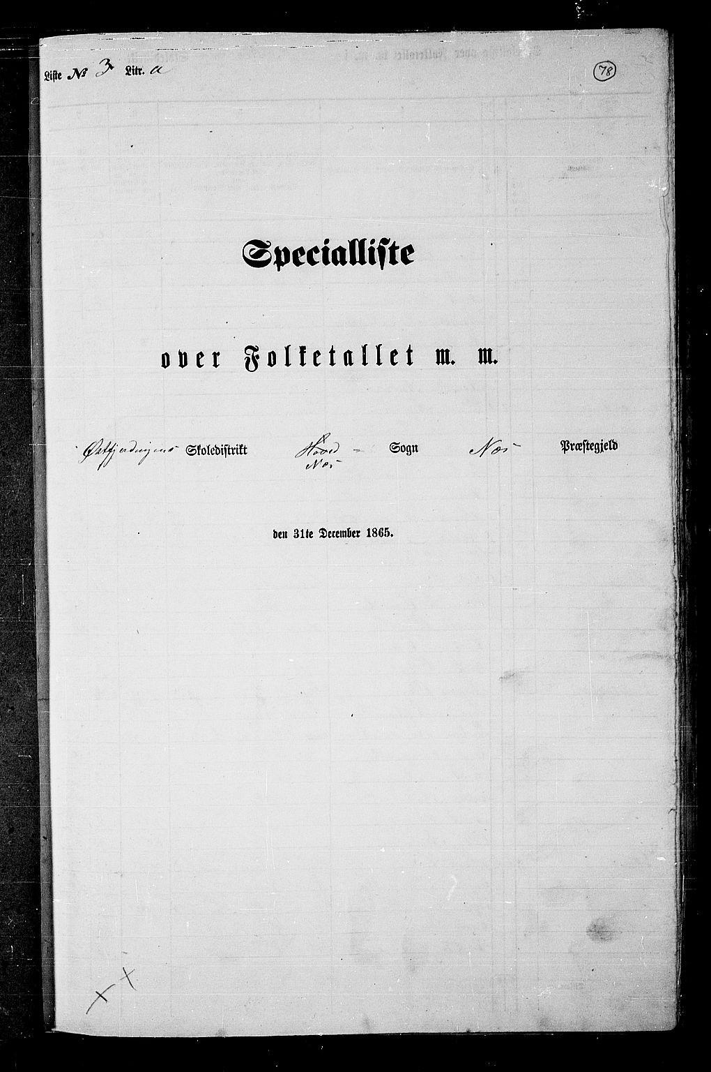 RA, Folketelling 1865 for 0411P Nes prestegjeld, 1865, s. 66
