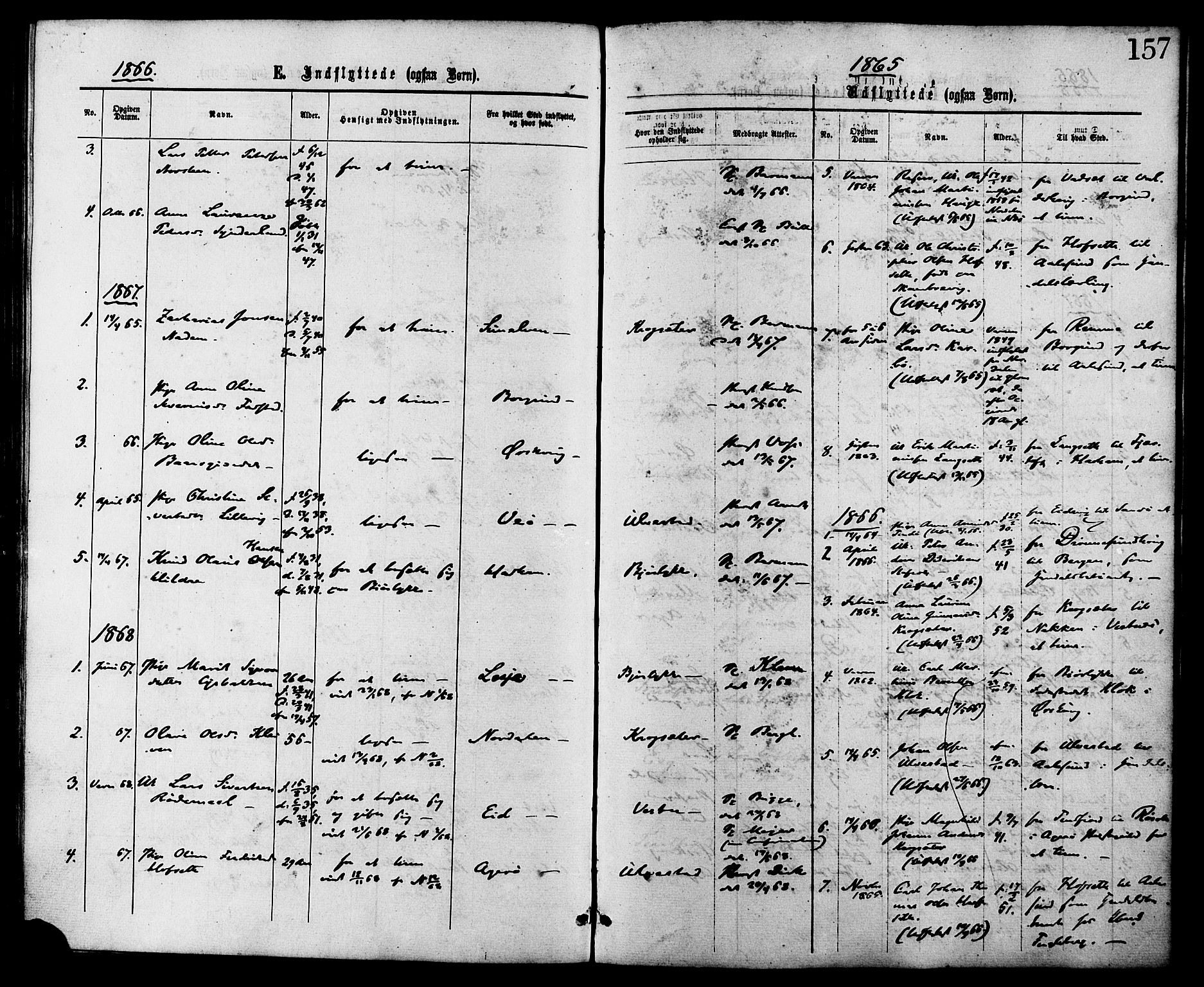 Ministerialprotokoller, klokkerbøker og fødselsregistre - Møre og Romsdal, AV/SAT-A-1454/525/L0373: Ministerialbok nr. 525A03, 1864-1879, s. 157