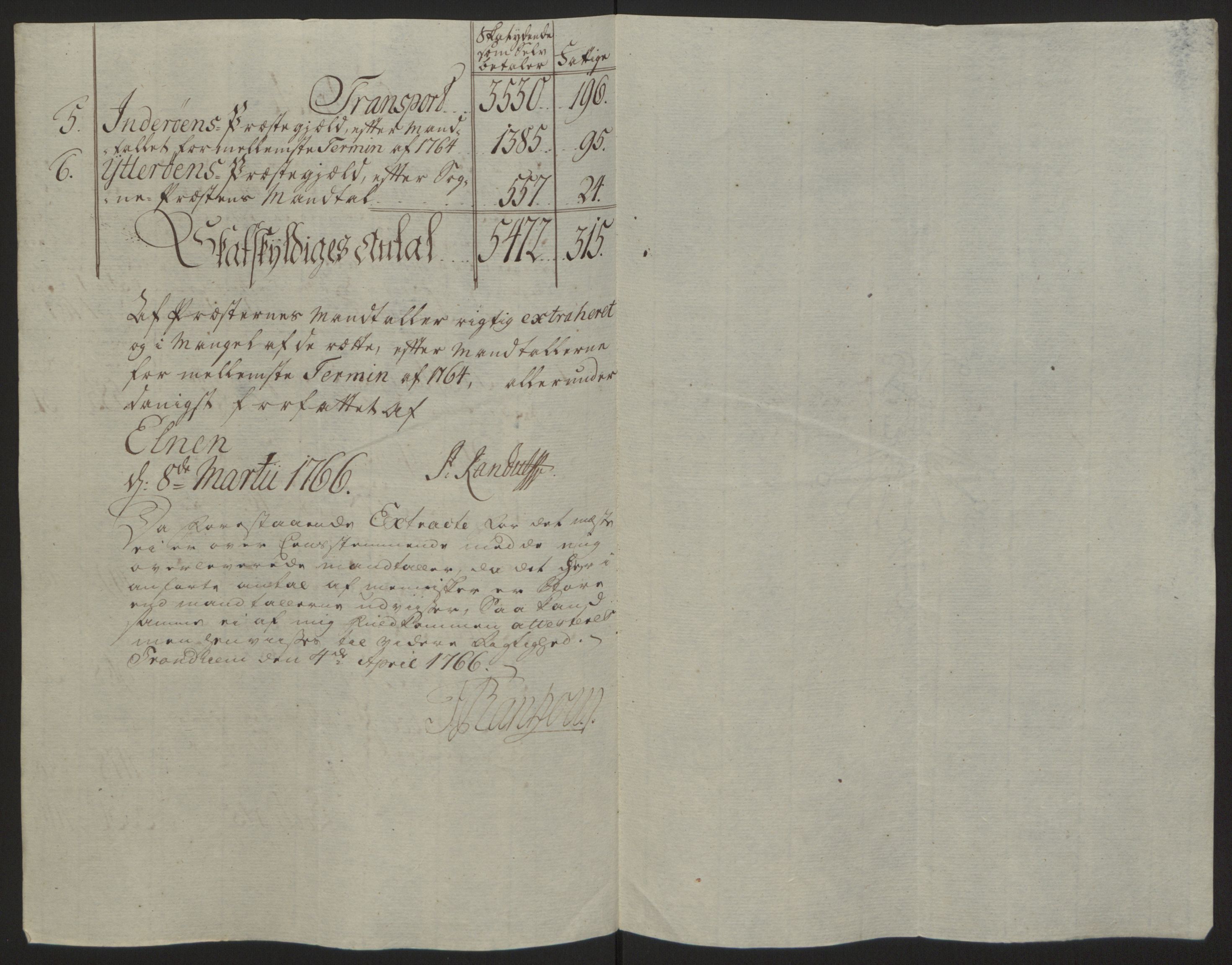 Rentekammeret inntil 1814, Reviderte regnskaper, Fogderegnskap, RA/EA-4092/R63/L4420: Ekstraskatten Inderøy, 1762-1772, s. 149