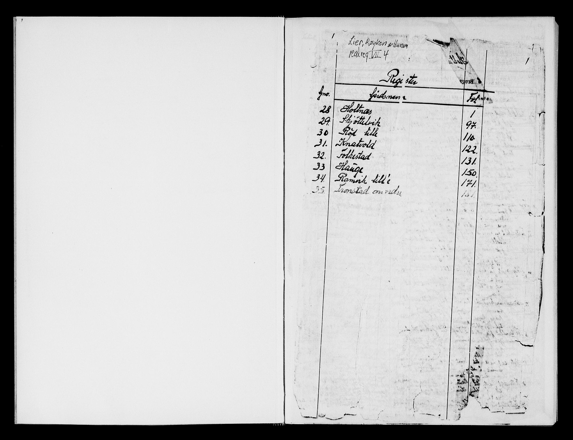 Lier, Røyken og Hurum sorenskriveri, SAKO/A-89/G/Gb/Gbf/L0004: Panteregister nr. VII 4