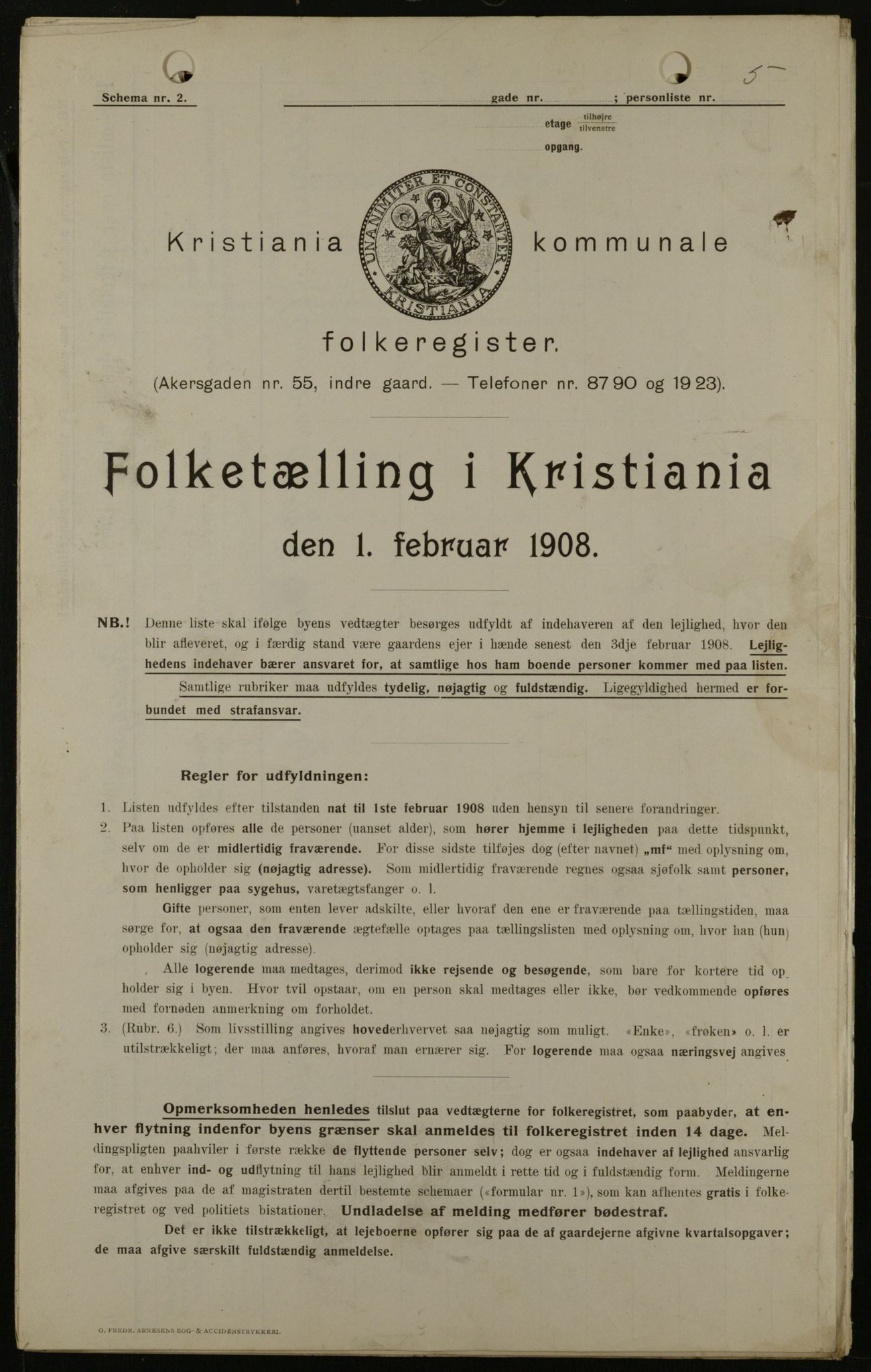 OBA, Kommunal folketelling 1.2.1908 for Kristiania kjøpstad, 1908, s. 37967