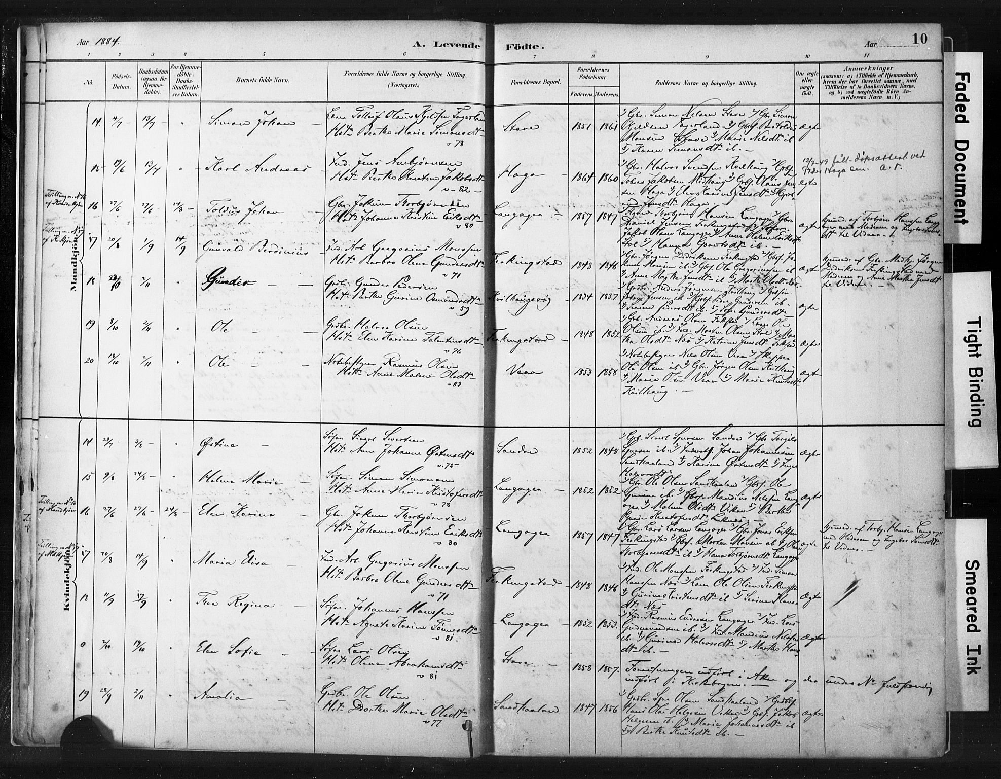 Skudenes sokneprestkontor, AV/SAST-A -101849/H/Ha/Haa/L0010: Ministerialbok nr. A 7, 1882-1912, s. 10