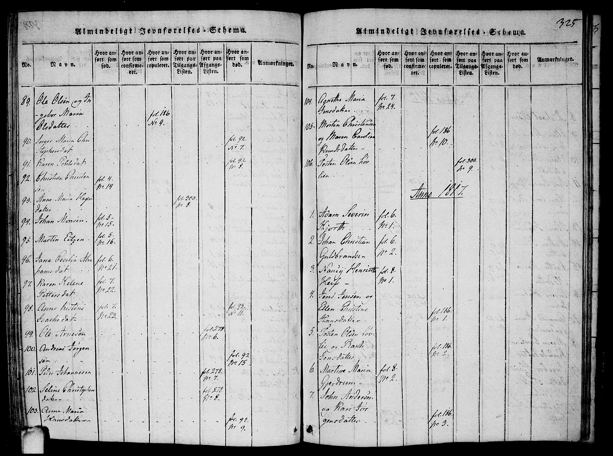 Drøbak prestekontor Kirkebøker, AV/SAO-A-10142a/F/Fa/L0001: Ministerialbok nr. I 1, 1816-1842, s. 325