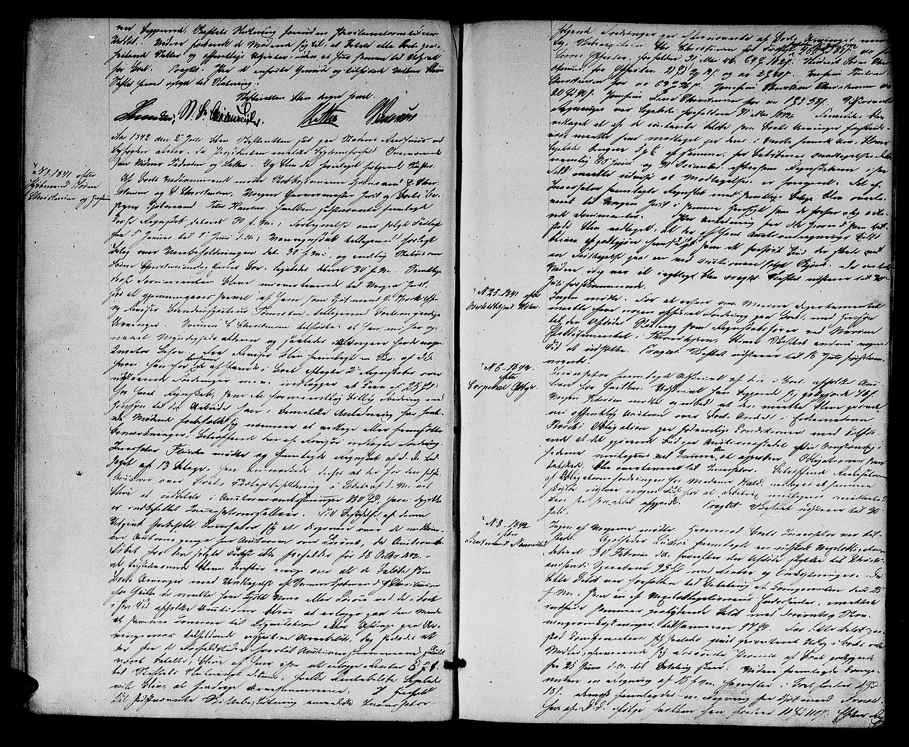 Kristiansand byrett, AV/SAK-1223-0001/H/Hc/L0023: Skifteprotokoll nr. 19, 1842-1845, s. 12b-13a