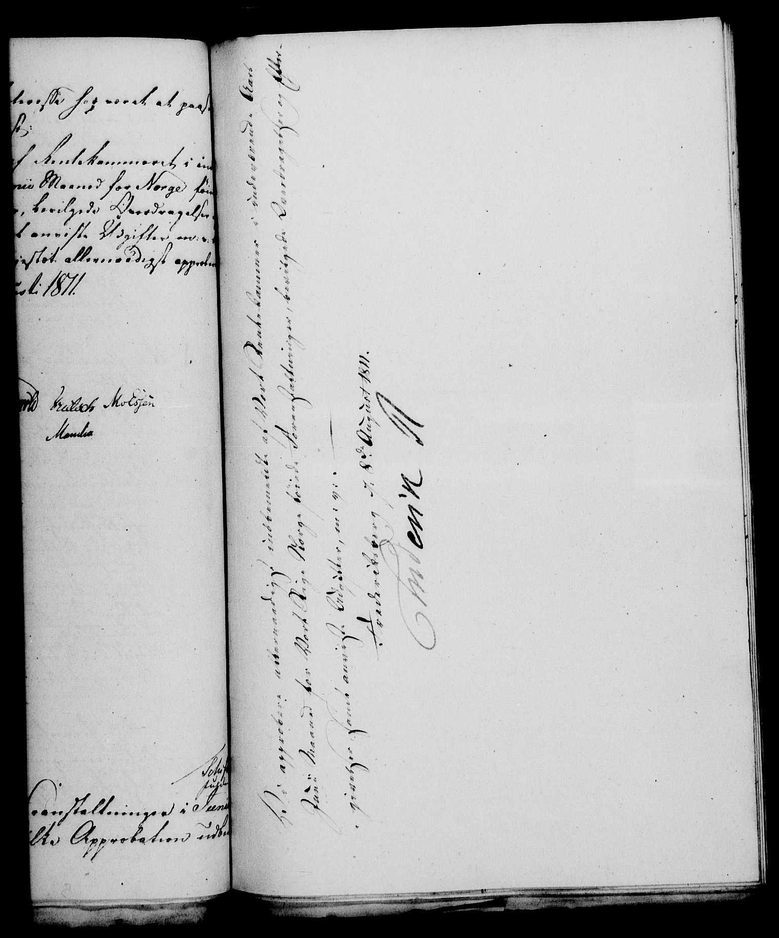 Rentekammeret, Kammerkanselliet, RA/EA-3111/G/Gf/Gfa/L0093: Norsk relasjons- og resolusjonsprotokoll (merket RK 52.93), 1811, s. 457