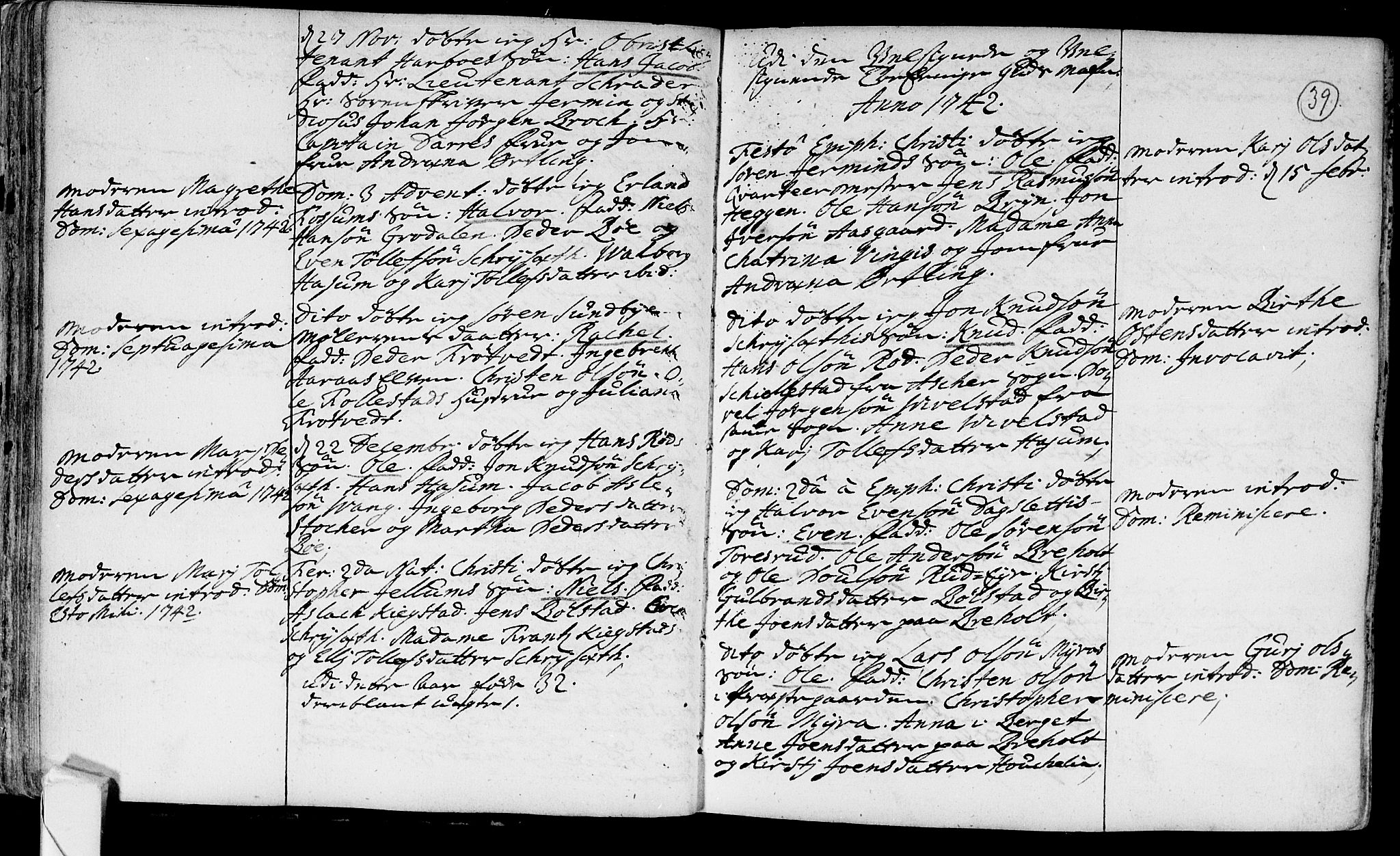 Røyken kirkebøker, SAKO/A-241/F/Fa/L0002: Ministerialbok nr. 2, 1731-1782, s. 39