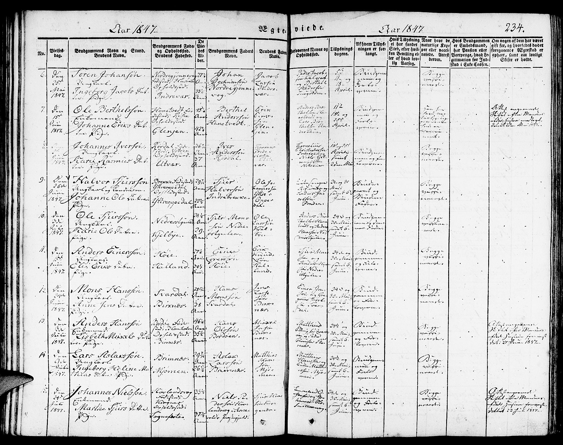 Gulen sokneprestembete, SAB/A-80201/H/Haa/Haaa/L0020: Ministerialbok nr. A 20, 1837-1847, s. 234