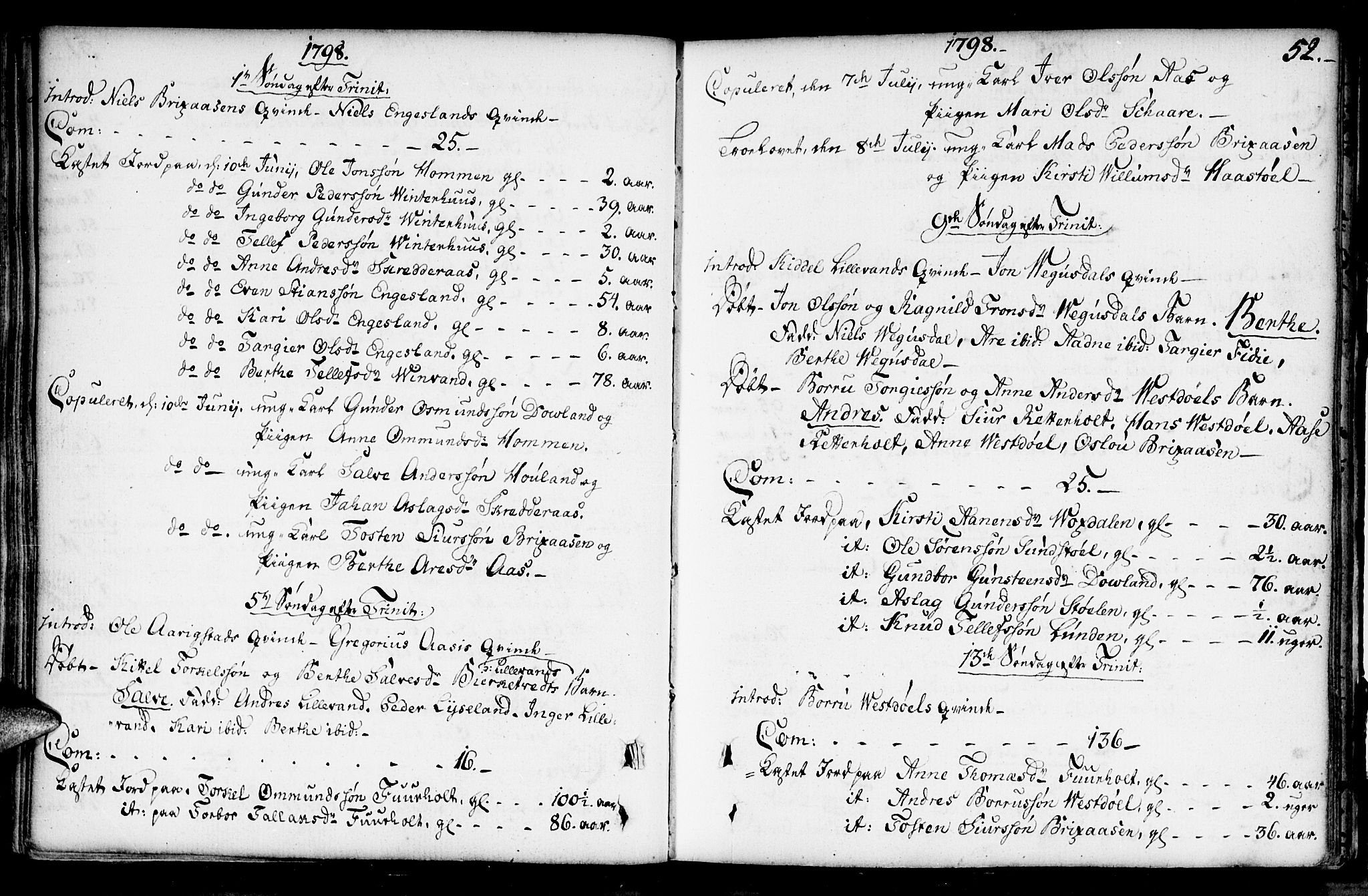 Herefoss sokneprestkontor, AV/SAK-1111-0019/F/Fa/Fab/L0002: Ministerialbok nr. A 2, 1780-1816, s. 52