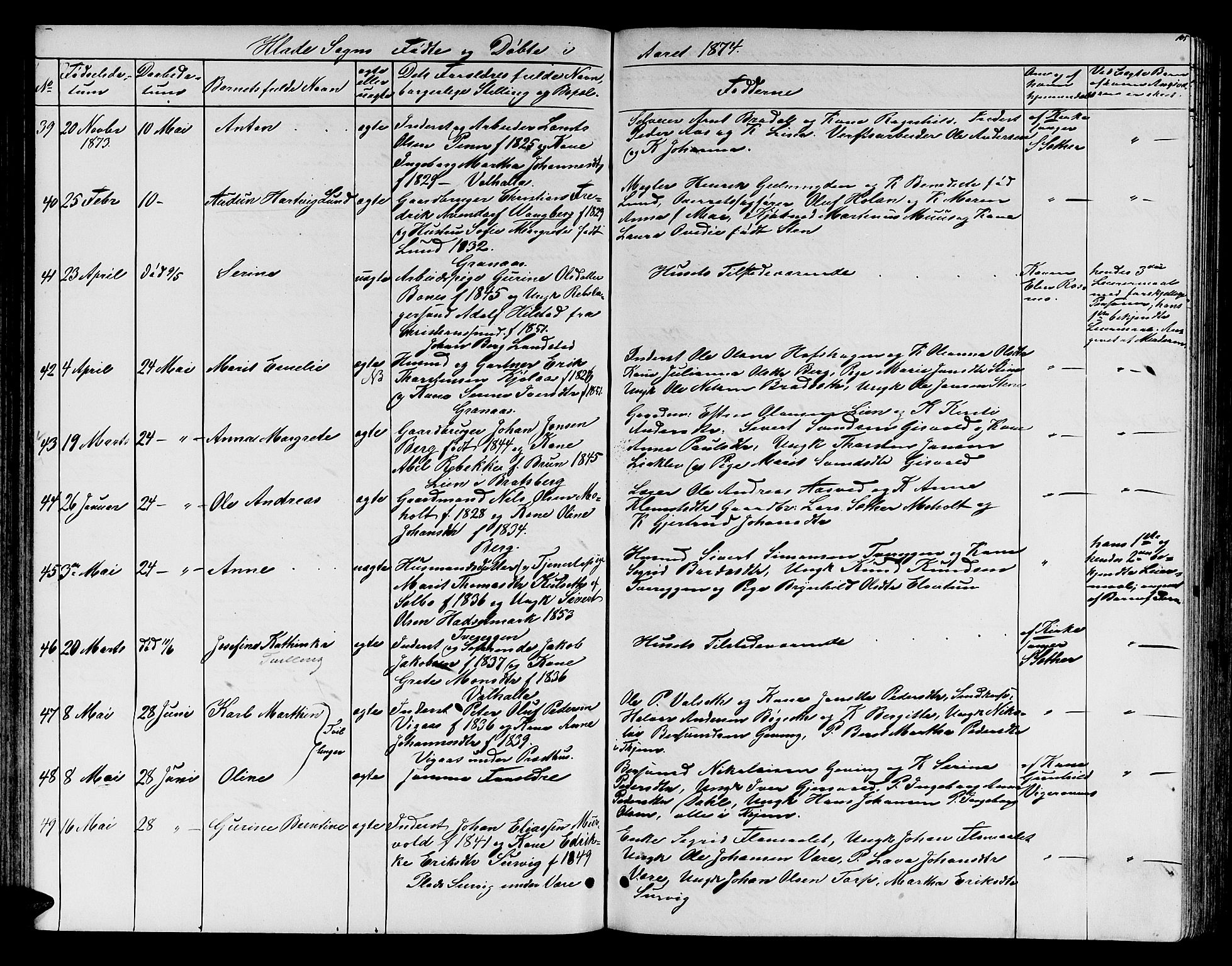 Ministerialprotokoller, klokkerbøker og fødselsregistre - Sør-Trøndelag, AV/SAT-A-1456/606/L0311: Klokkerbok nr. 606C07, 1860-1877, s. 105