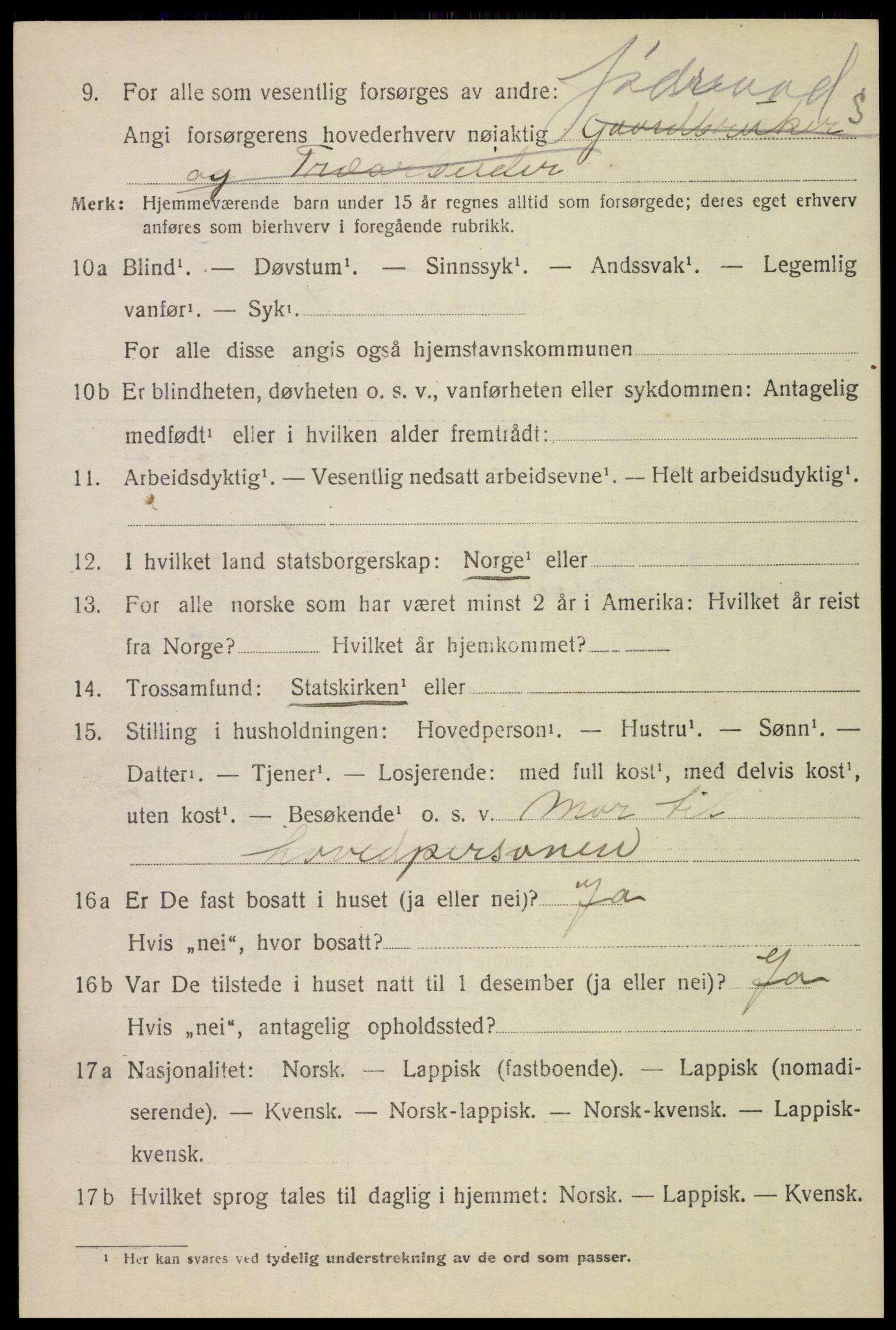 SAT, Folketelling 1920 for 1839 Beiarn herred, 1920, s. 1907