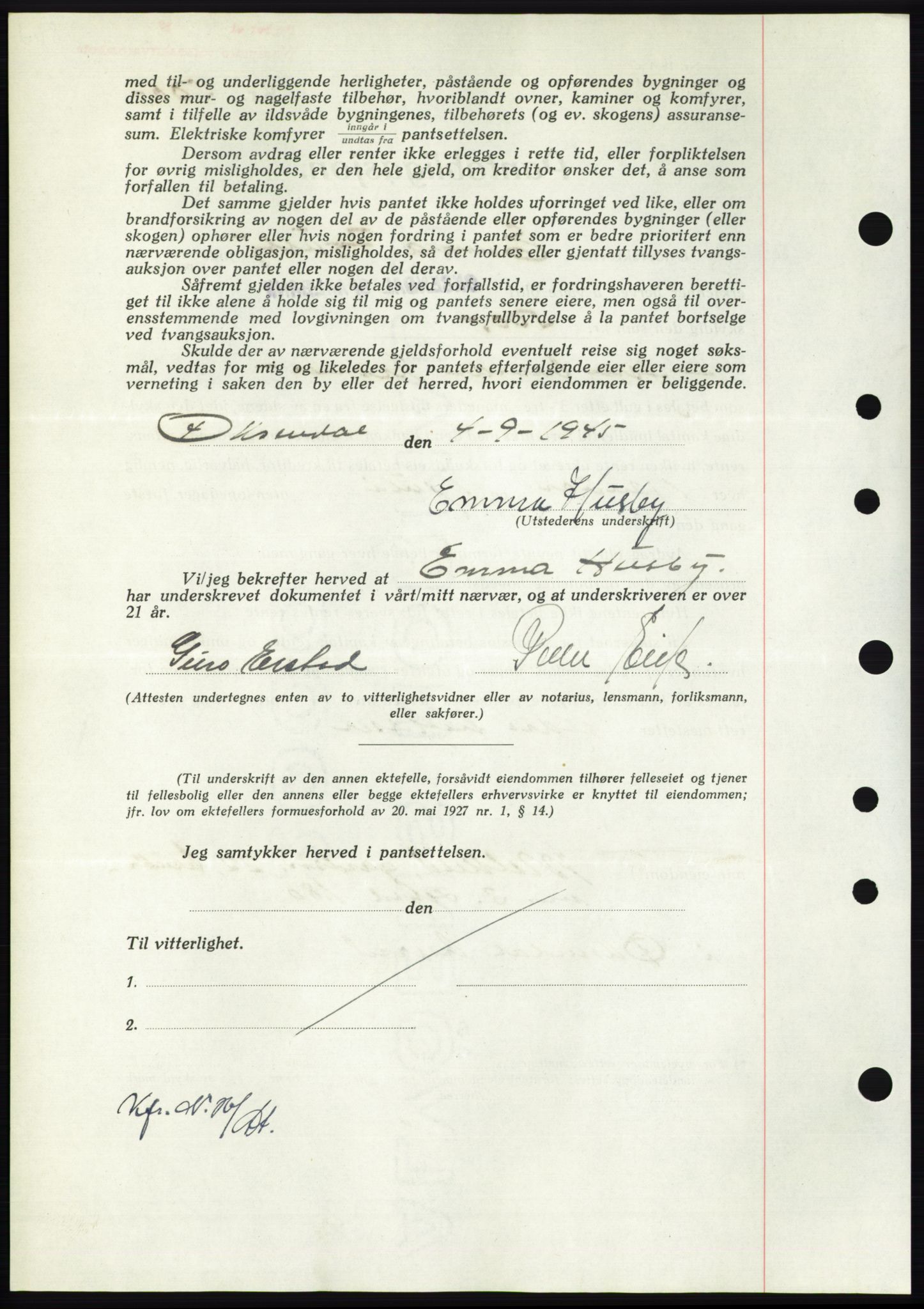 Nordmøre sorenskriveri, AV/SAT-A-4132/1/2/2Ca: Pantebok nr. B93b, 1946-1946, Dagboknr: 497/1946