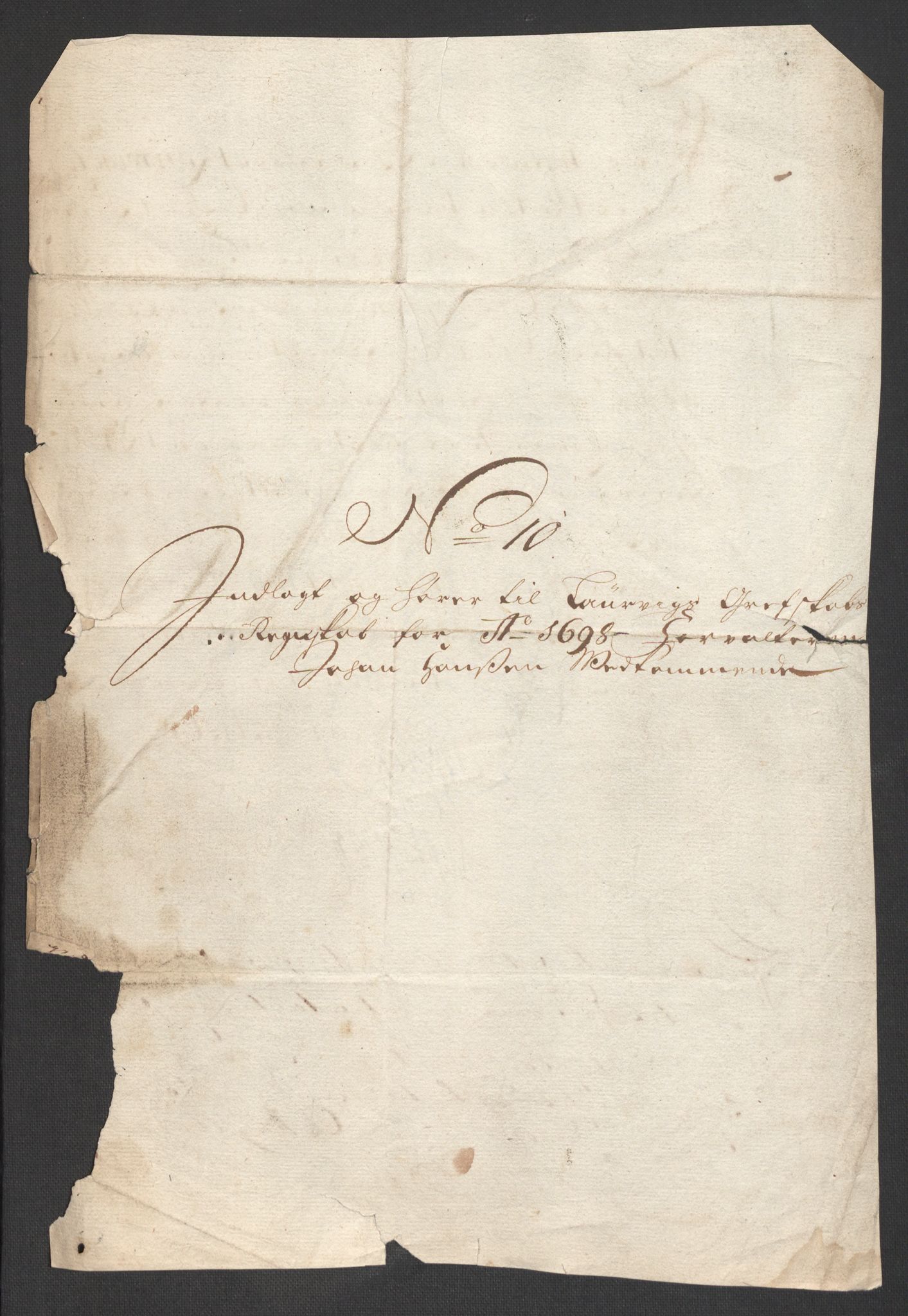 Rentekammeret inntil 1814, Reviderte regnskaper, Fogderegnskap, RA/EA-4092/R33/L1976: Fogderegnskap Larvik grevskap, 1698-1701, s. 90