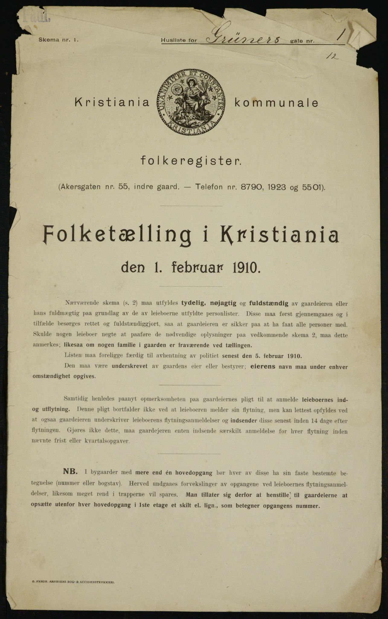 OBA, Kommunal folketelling 1.2.1910 for Kristiania, 1910, s. 29352