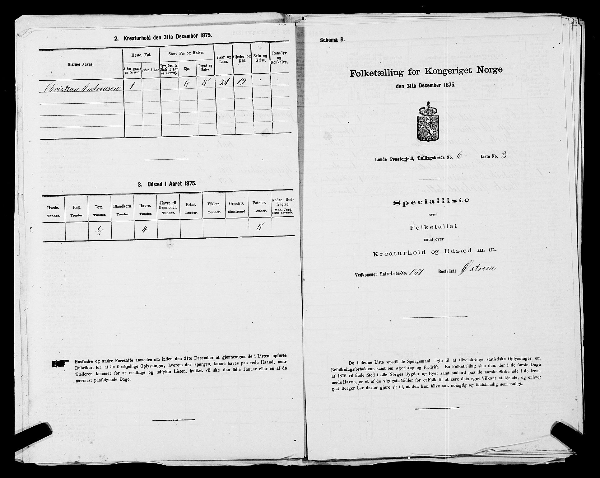 SAST, Folketelling 1875 for 1112P Lund prestegjeld, 1875, s. 553